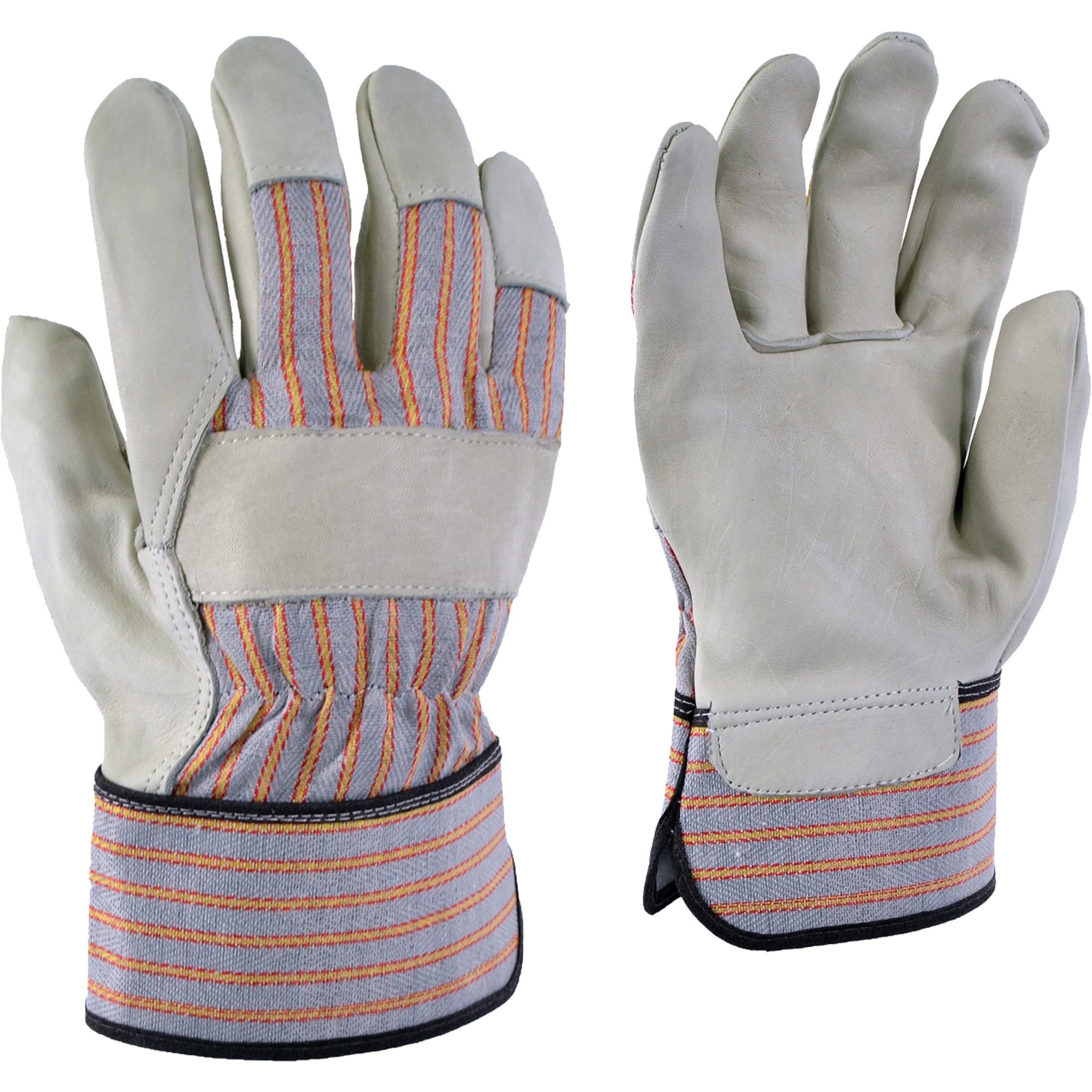 Gants de travail rayés 24-61, Petit, Paume en Cuir fleur de vache