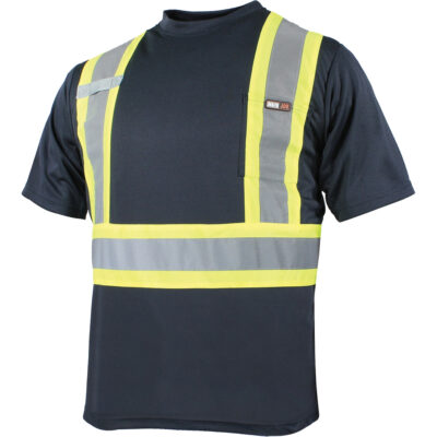 T-shirt à manches courtes et séchage rapide, Polyester, Petit, Bleu marine
