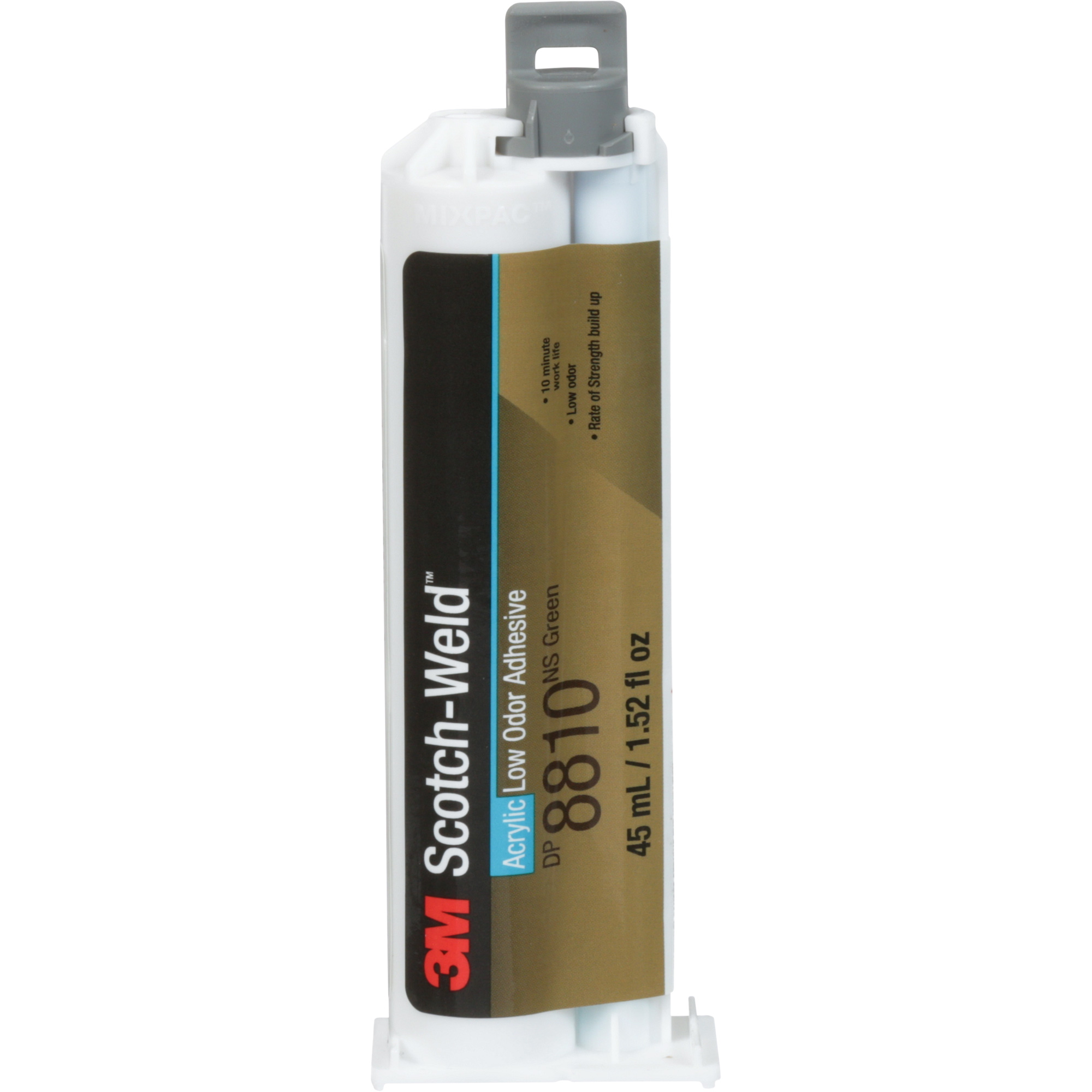 Adhésif à faible odeur Scotch-WeldMC, Deux composants, Cartouche double, 45 ml, Vert