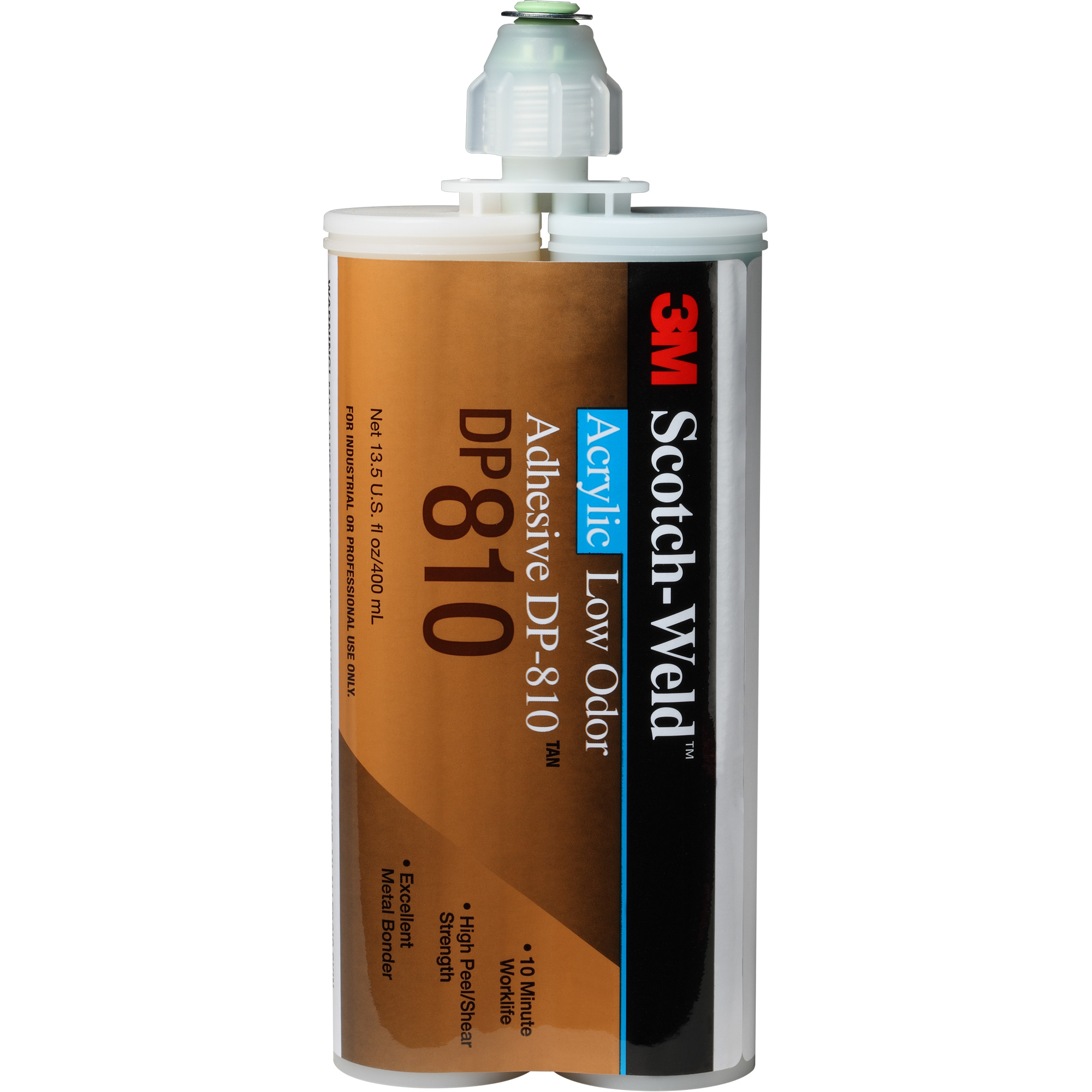 Adhésif acrylique à faible odeur Scotch-WeldMC, Deux composants, Cartouche, 400 ml, Blanc cassé