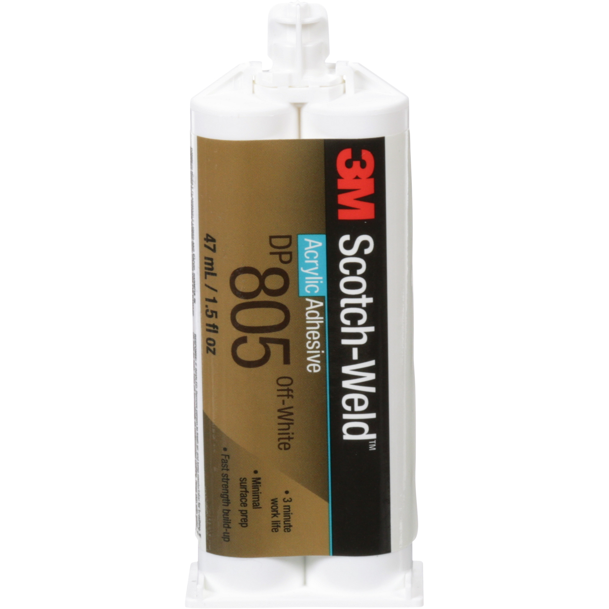 Adhésif acrylique Scotch-WeldMC, Deux composants, Cartouche double, 1,6 oz liq., Jaune