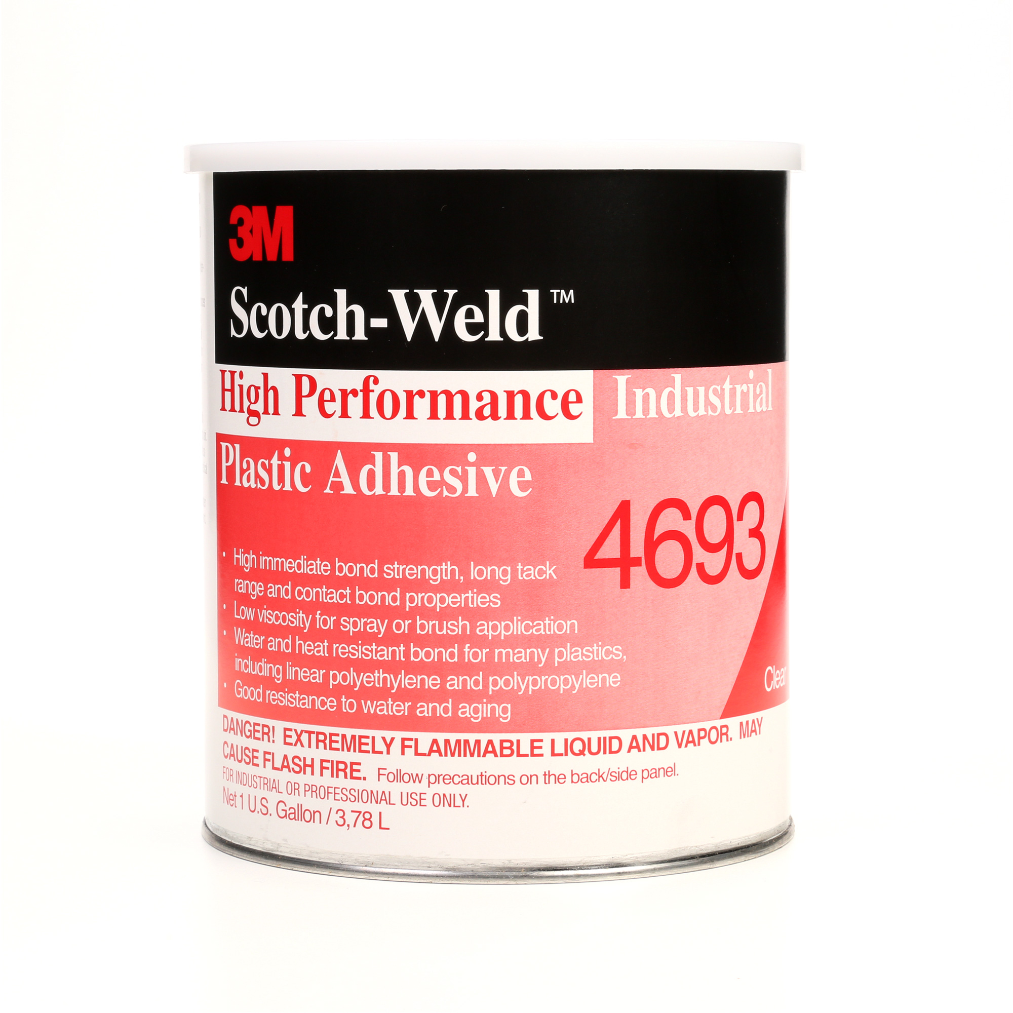 Adhésif en plastique industriel haute performance, 1 gal., Gallon, Jaune