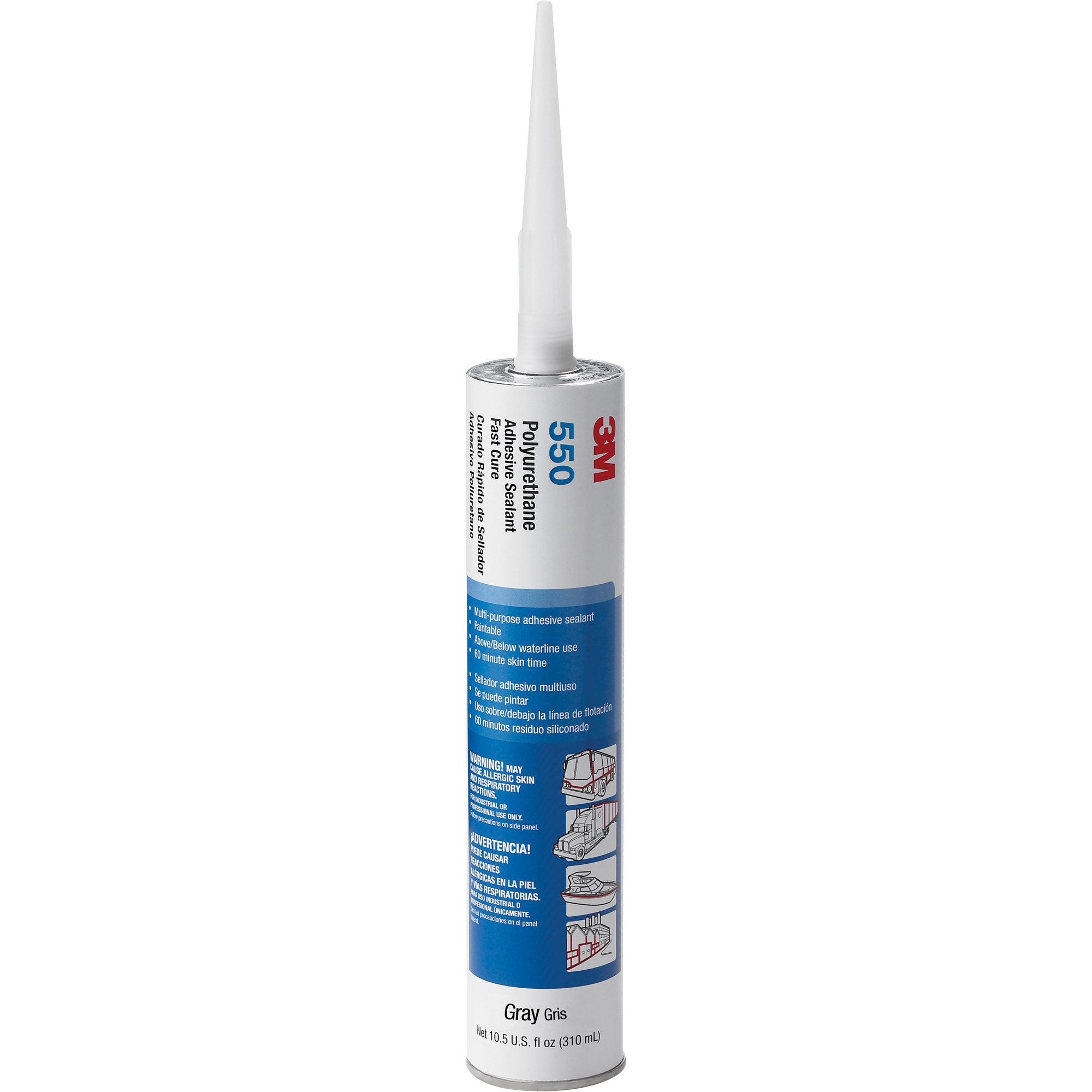 Adhésif et produit d'étanchéité à base de polyuréthane, 310 ml, Gris