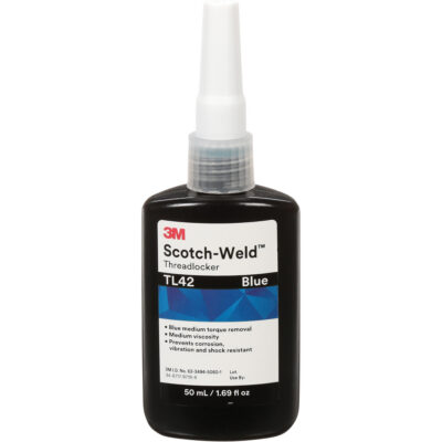 Adhésif frein-filet TL42 Scotch-WeldMC, Bleu, Moyen, 50 ml, Bouteille