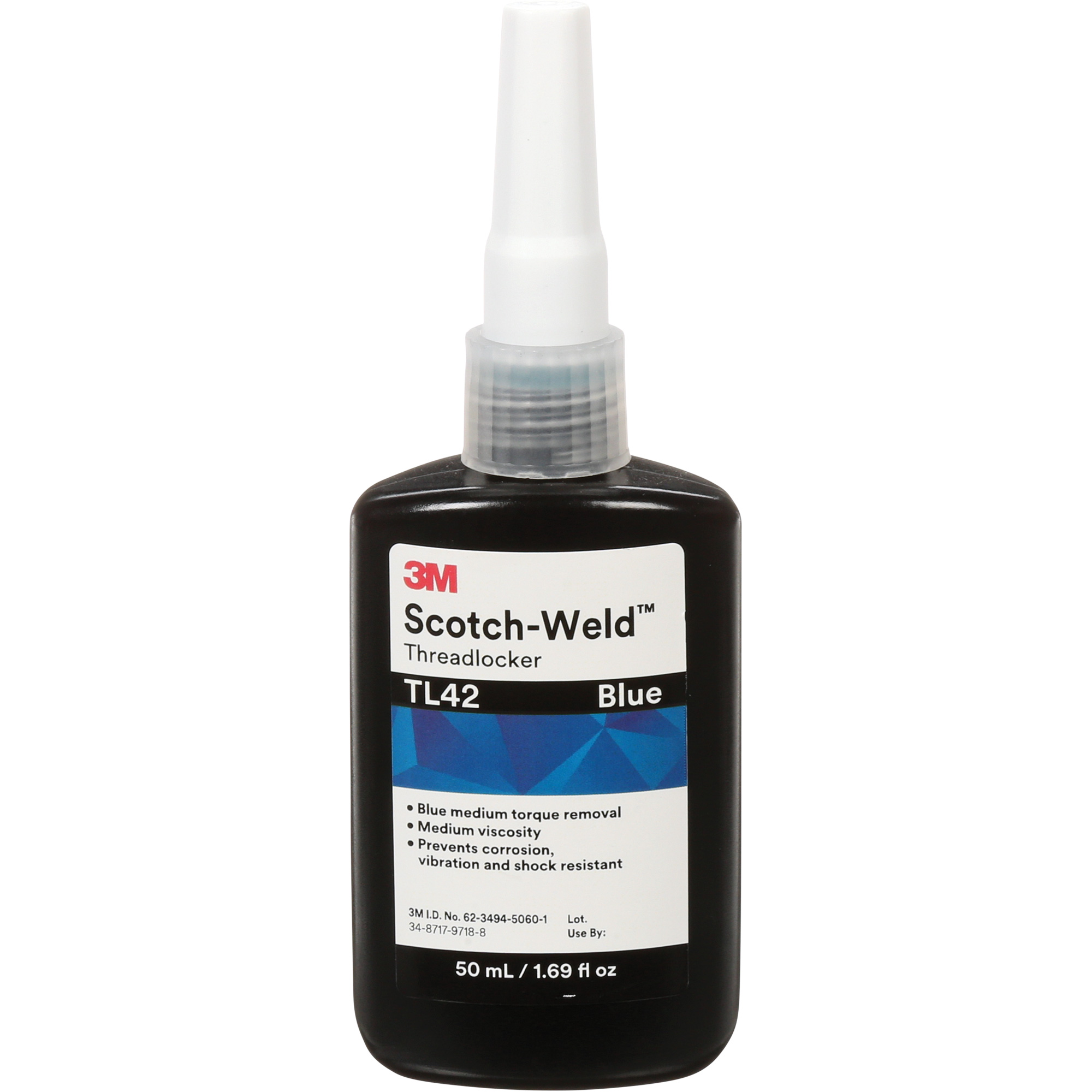 Adhésif frein-filet TL42 Scotch-WeldMC, Bleu, Moyen, 50 ml, Bouteille
