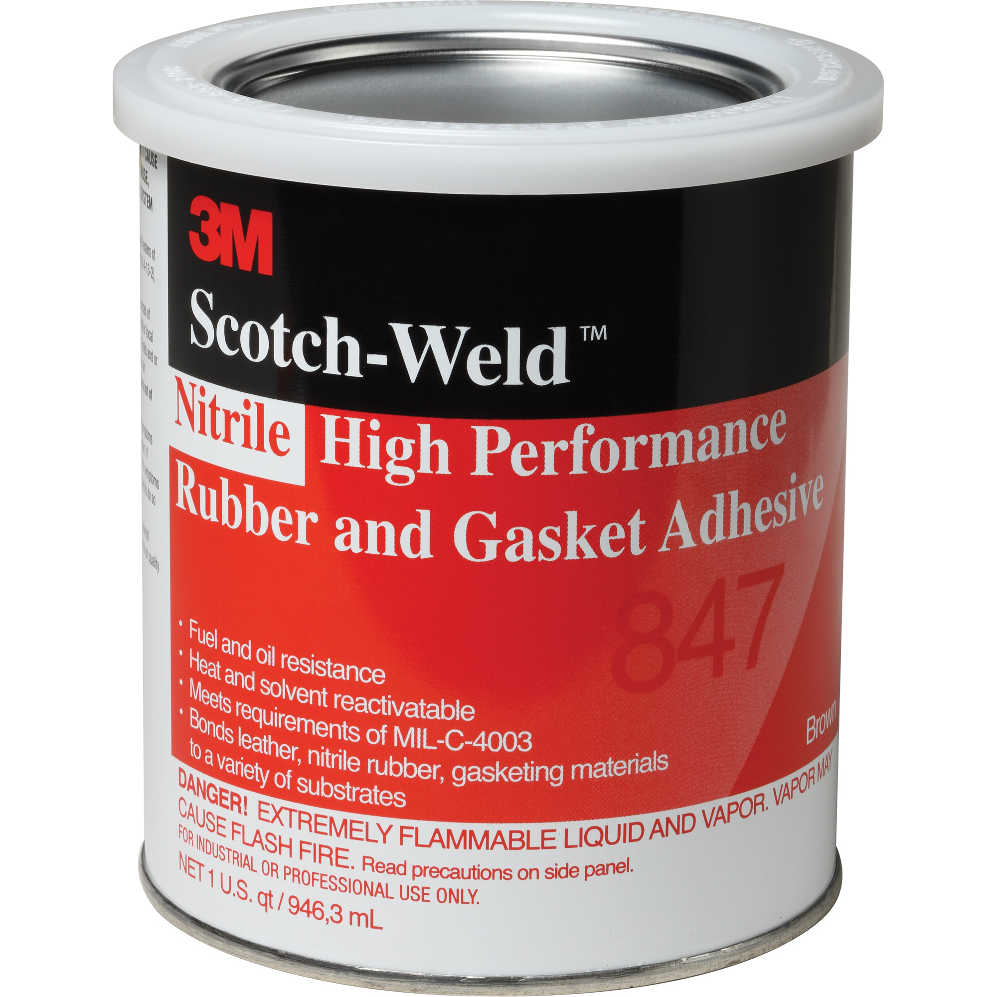 Adhésif haute performance pour caoutchouc et joints Scotch-WeldMC, Gallon, Brun
