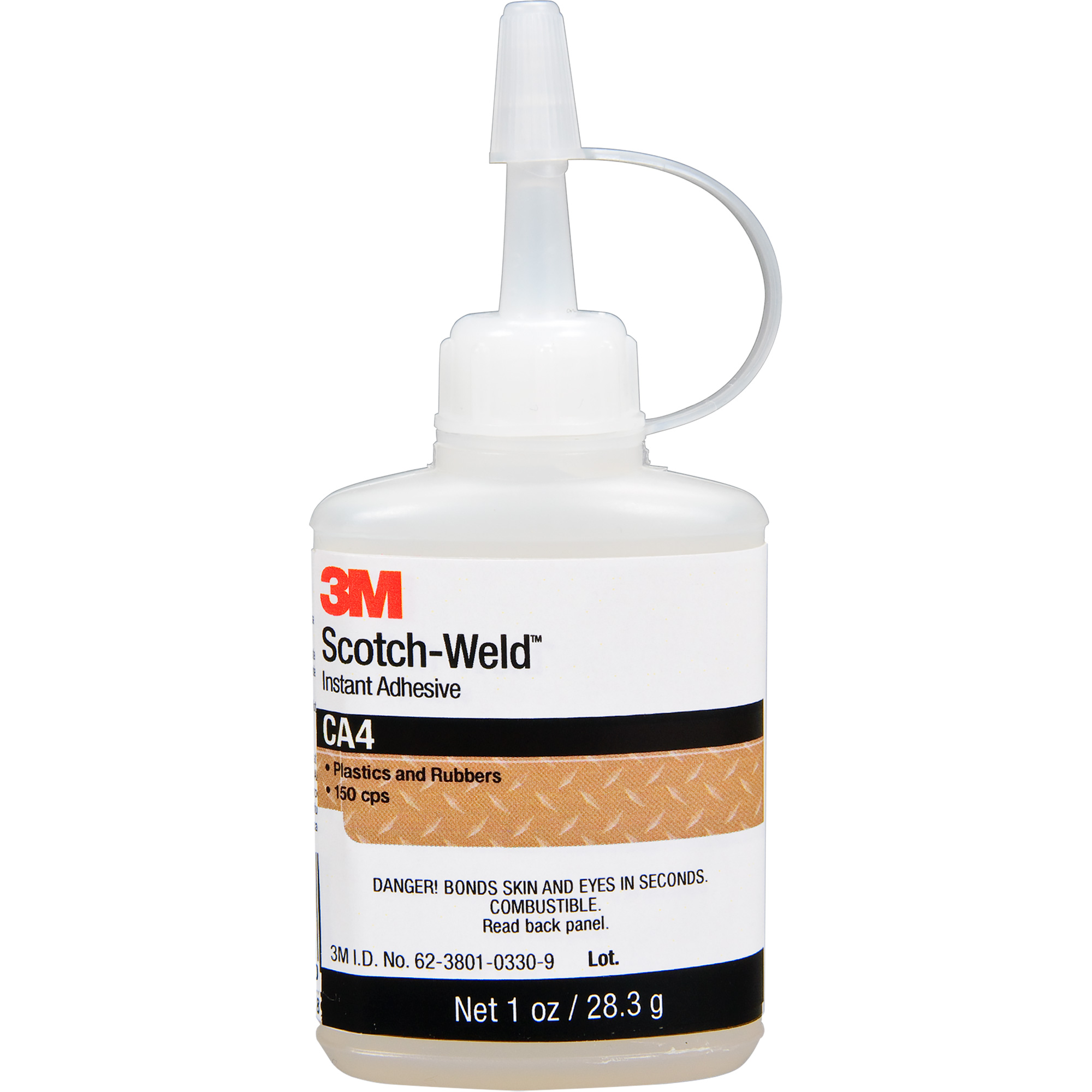 Adhésif instantané CA4 Scotch-WeldMC, Transparent, Bouteille, 1 oz
