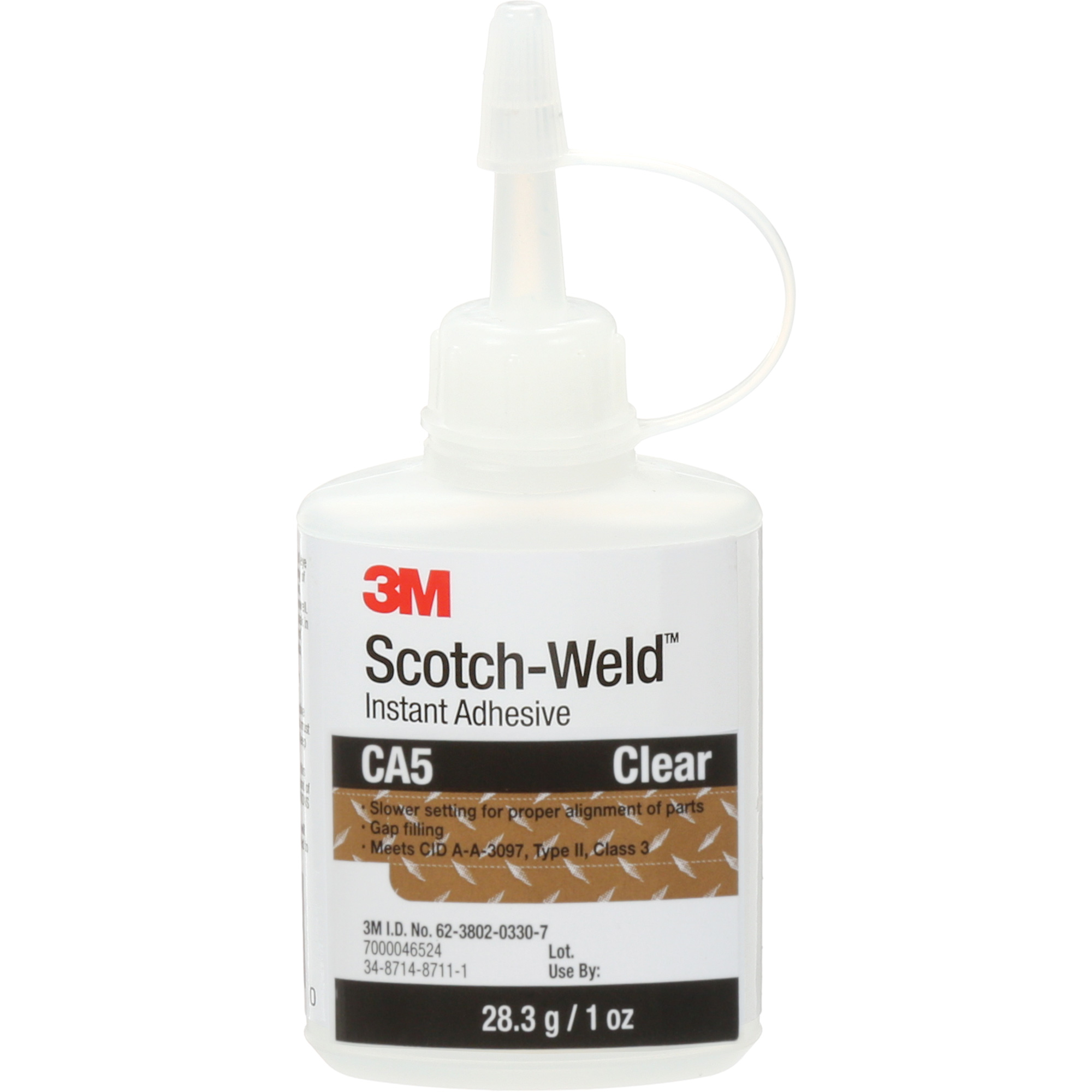Adhésif instantané CA5 Scotch-WeldMC, Transparent, Bouteille, 1 oz