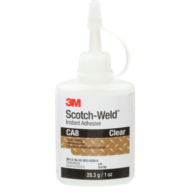 Adhésif instantané CA8 Scotch-WeldMC, Transparent, Bouteille, 1 oz