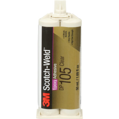 Adhésif Scotch-WeldMC, 1,7 liq. oz., Cartouche, Deux composants, Translucide