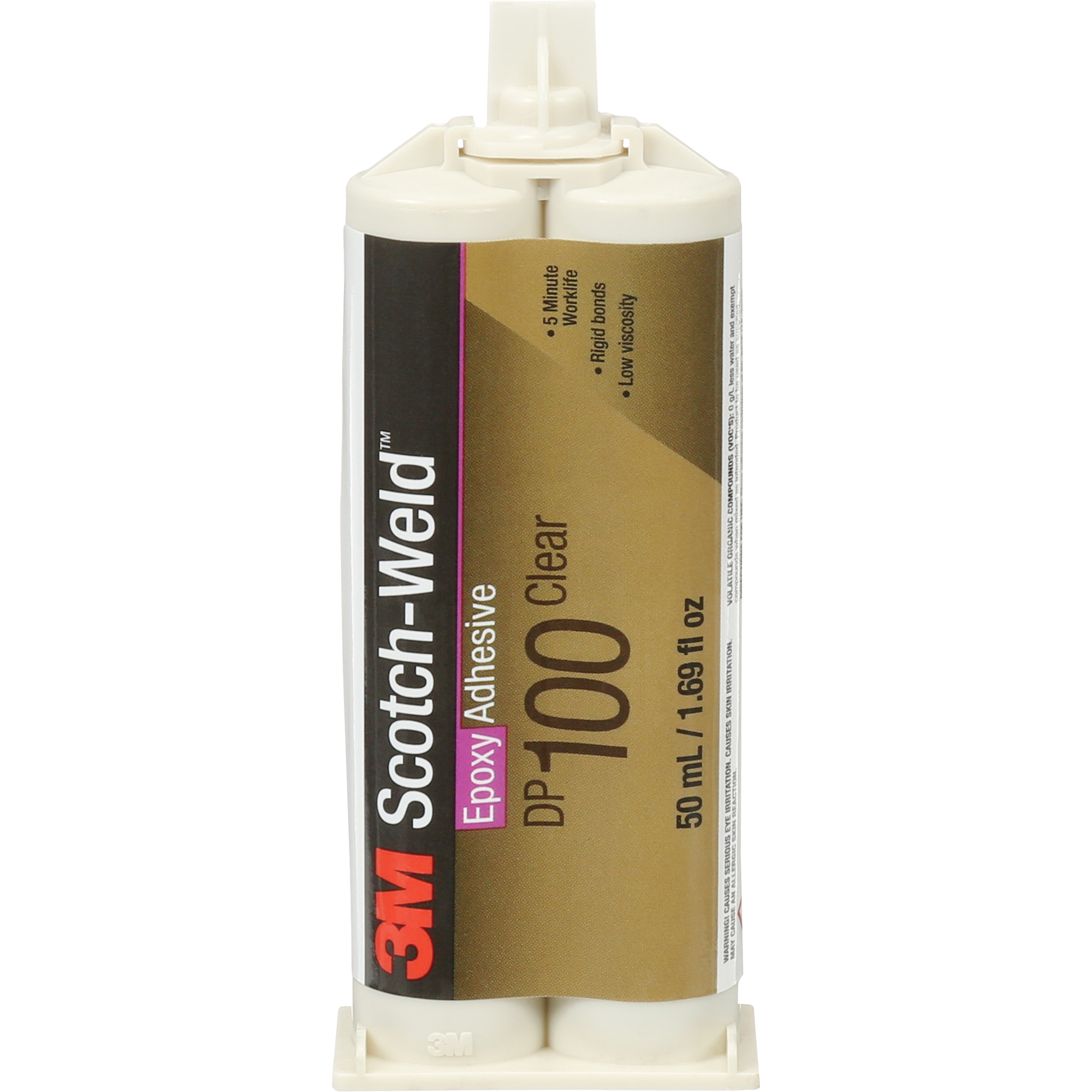 Adhésif Scotch-WeldMC, 1,7 liq. oz., Cartouche double, Deux composants, Transparent