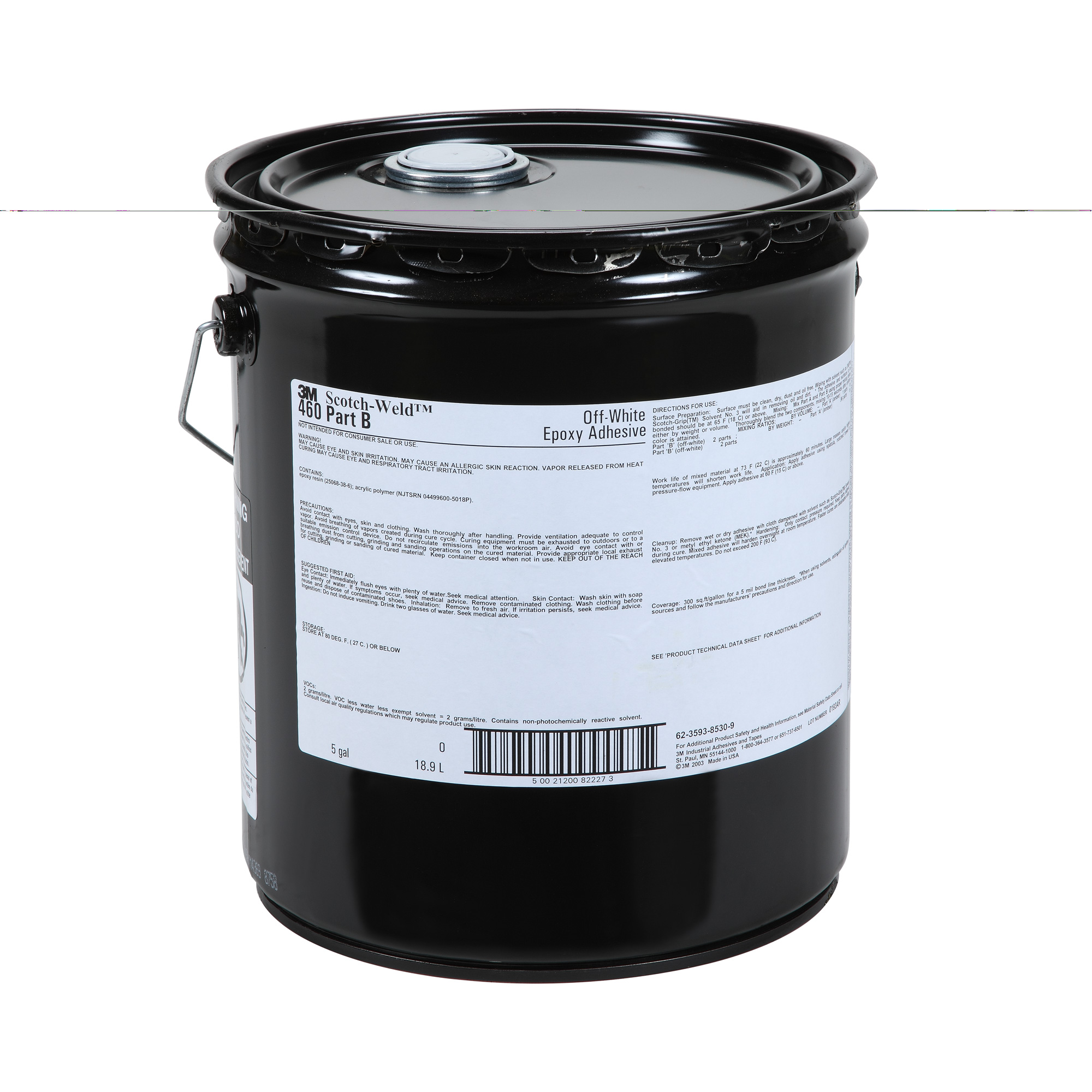 Adhésif Scotch-WeldMC, 5 gal., Seau, Deux composants, Blanc cassé
