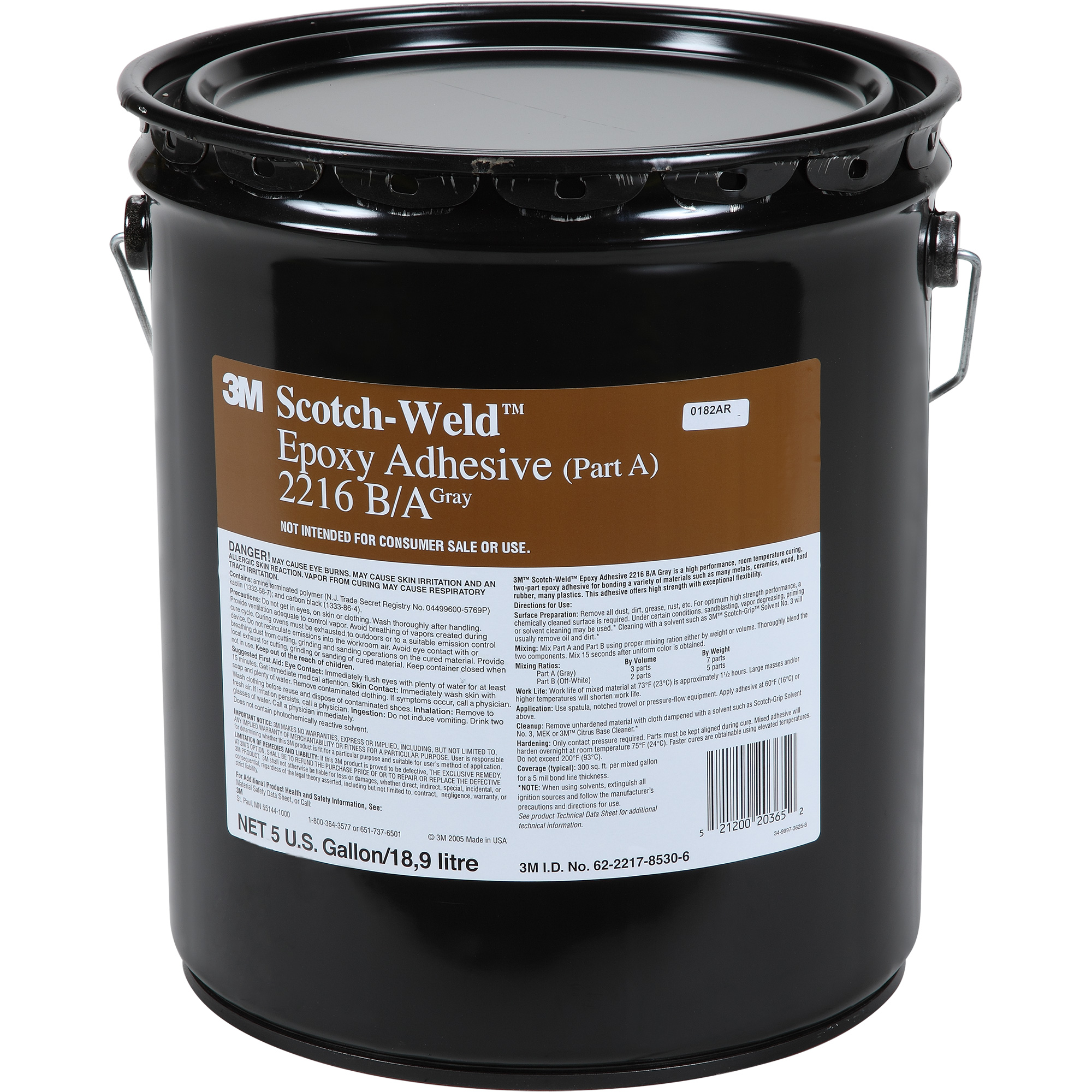 Adhésif Scotch-WeldMC, 5 gal., Seau, Deux composants, Gris