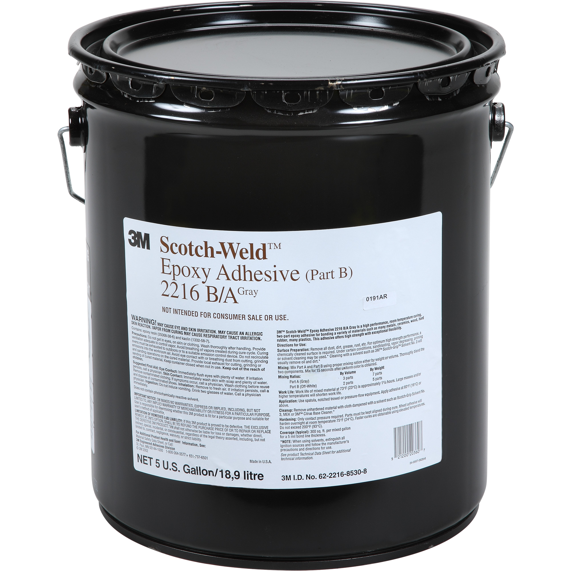 Adhésif Scotch-WeldMC, 5 gal., Seau, Deux composants, Gris