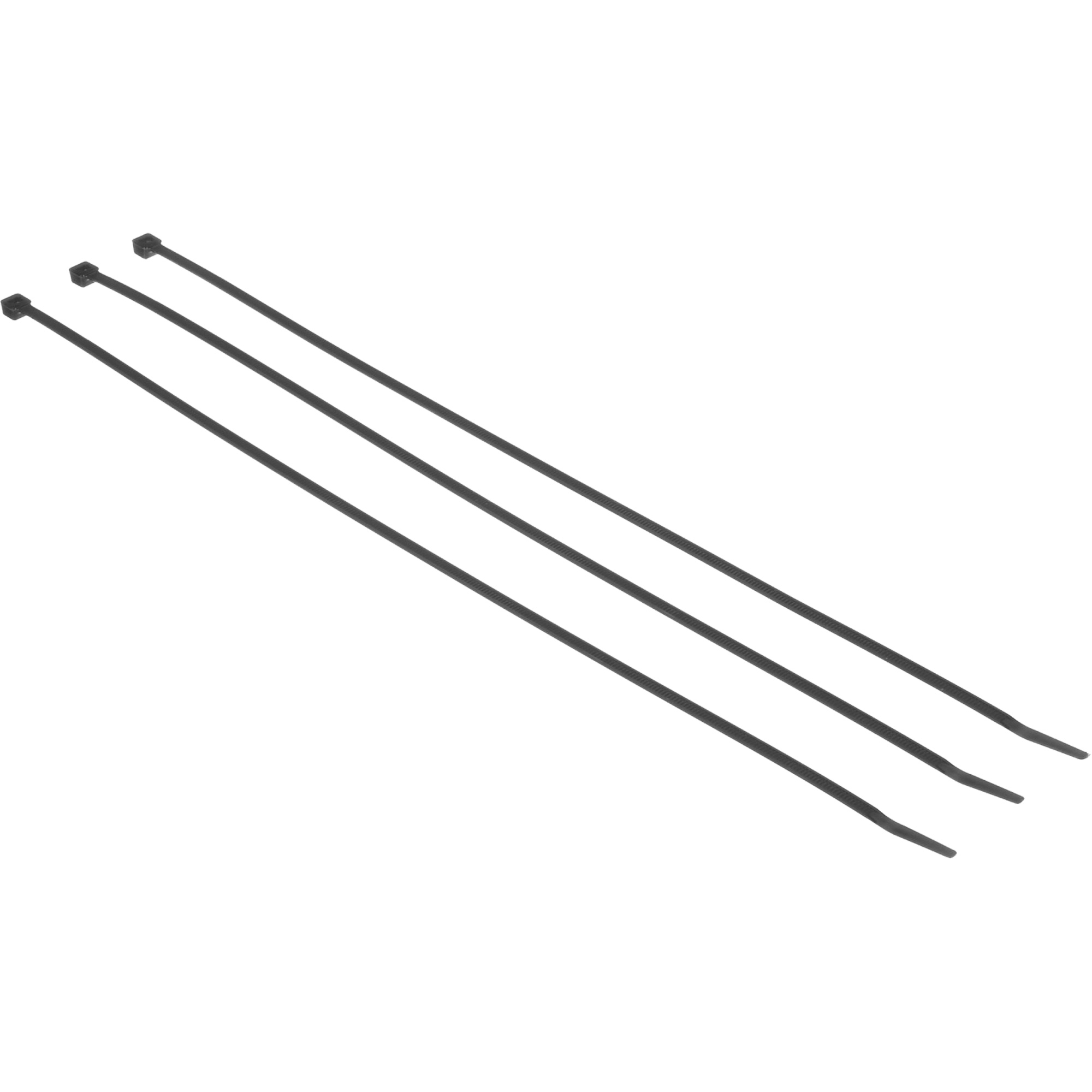 Attache de câble à ardillon, Longueur 7-3/10", Résistance à la traction 50 lb, Noir