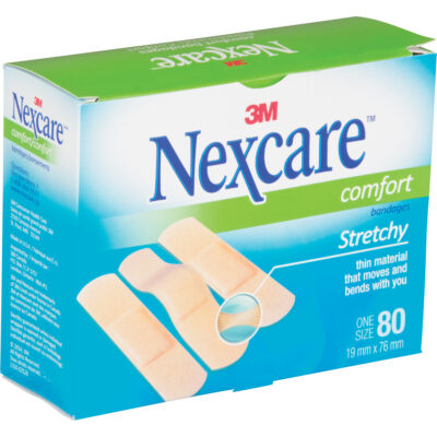 Bandages confortables NexcareMC, Rectangulaire/carrée, 3", Tissu, Stérile