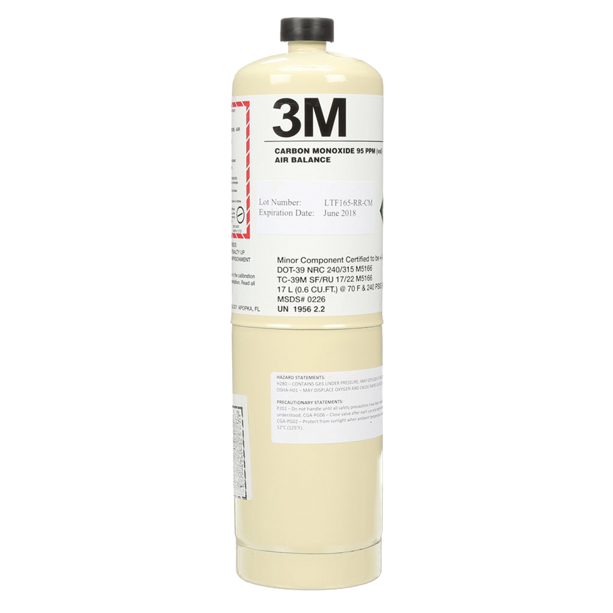 Bouteille de gas de réglage de sensibilité