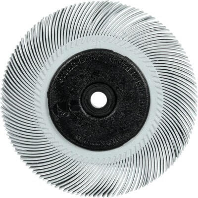 Brosse radiale en soies de précision type C PN-RB avec adaptateur Scotch-BriteMC, Céramique, Grain 120+, 6" dia.
