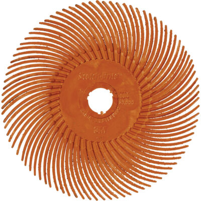 Brosse radiale en soies de précision type C PN-RB Scotch-BriteMC, Céramique, Grain 80+, 2" dia.