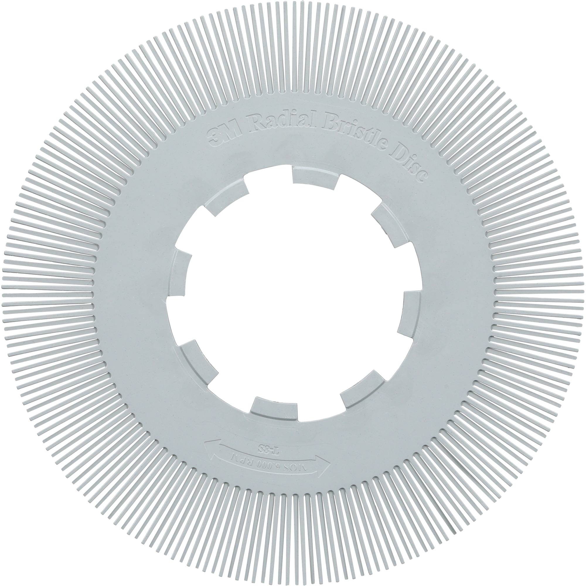 Brosse radiale en soies de précision type S PN-RB sans adaptateur Scotch-BriteMC , Céramique, Grain 120+, 8" dia.