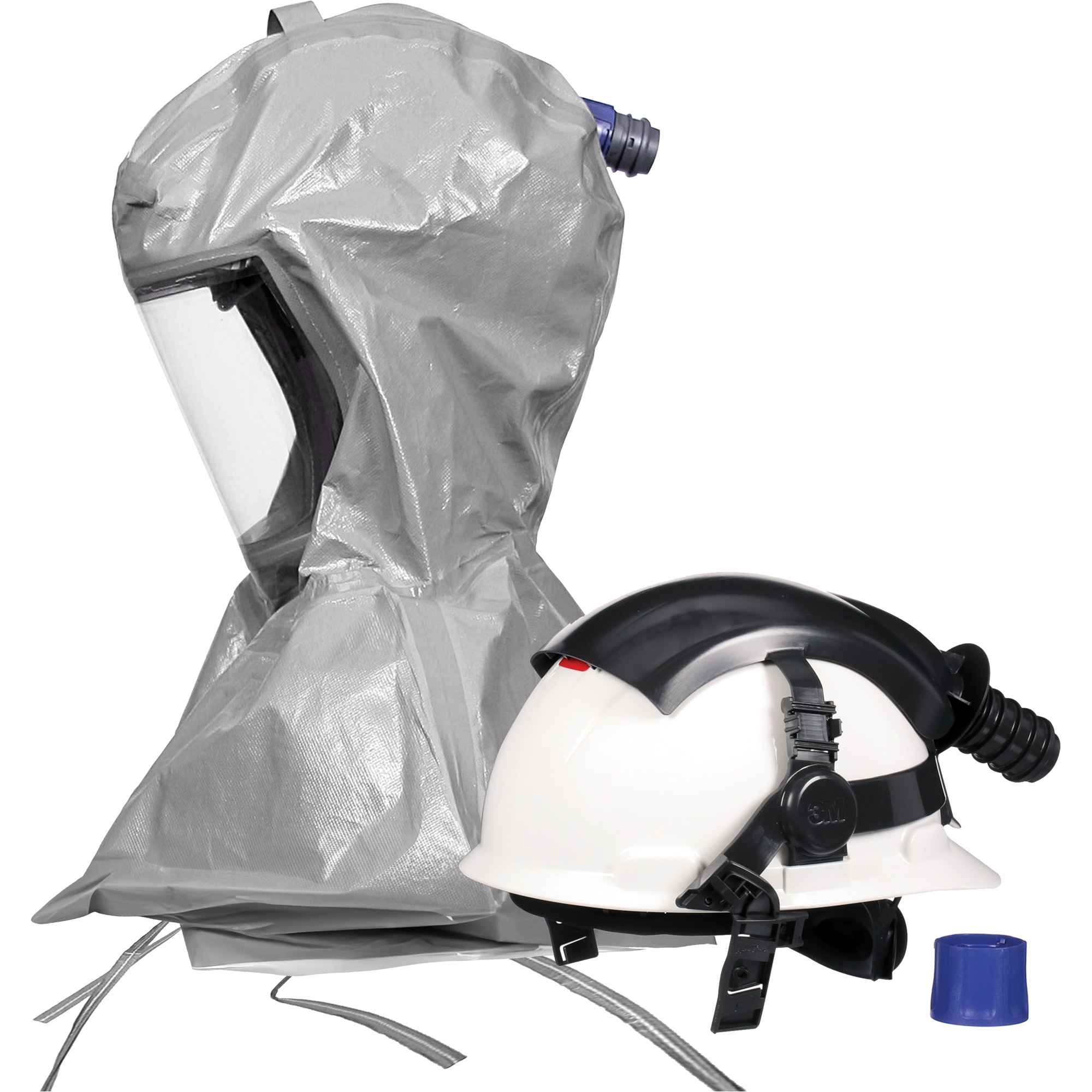 Cagoule VersafloMC série S S-867 avec voile interne à coutures scellées et casque, Standard, Casque rigide, Bavette Simple