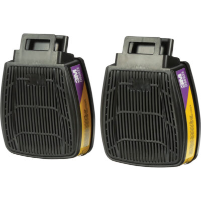 Cartouche & filtre pour respirateur Secure ClickMC, Combinaison cartouche et filtre contre les particules pour gaz/vapeurs, Vapeurs organiques/Gaz acides/P100