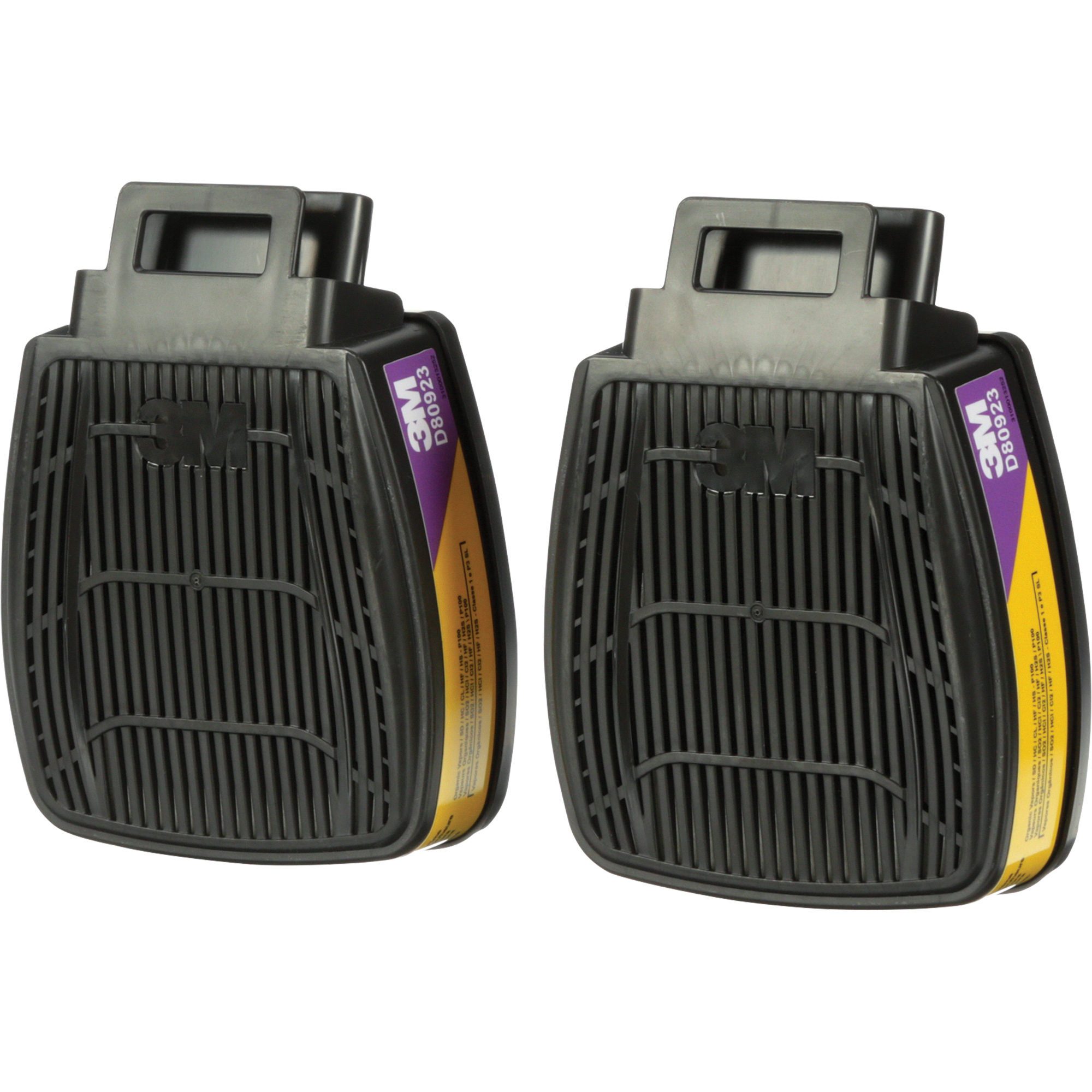Cartouche & filtre pour respirateur Secure ClickMC, Combinaison cartouche et filtre contre les particules pour gaz/vapeurs, Vapeurs organiques/Gaz acides/P100