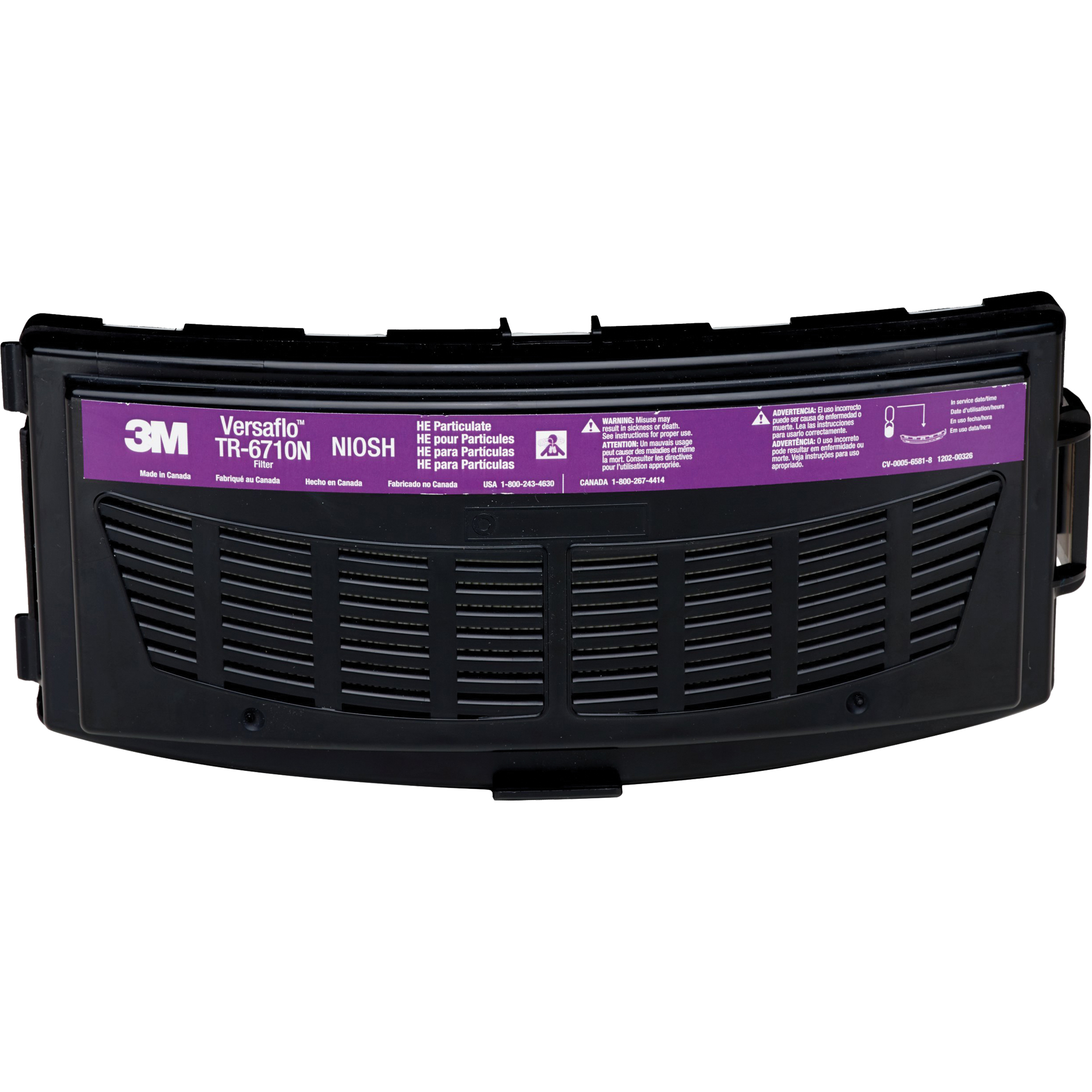 Cartouche pour appareils de protection respiratoire (APR) à épuration d'air motorisé VersafloMC, Filtre P100, Paquet de 1