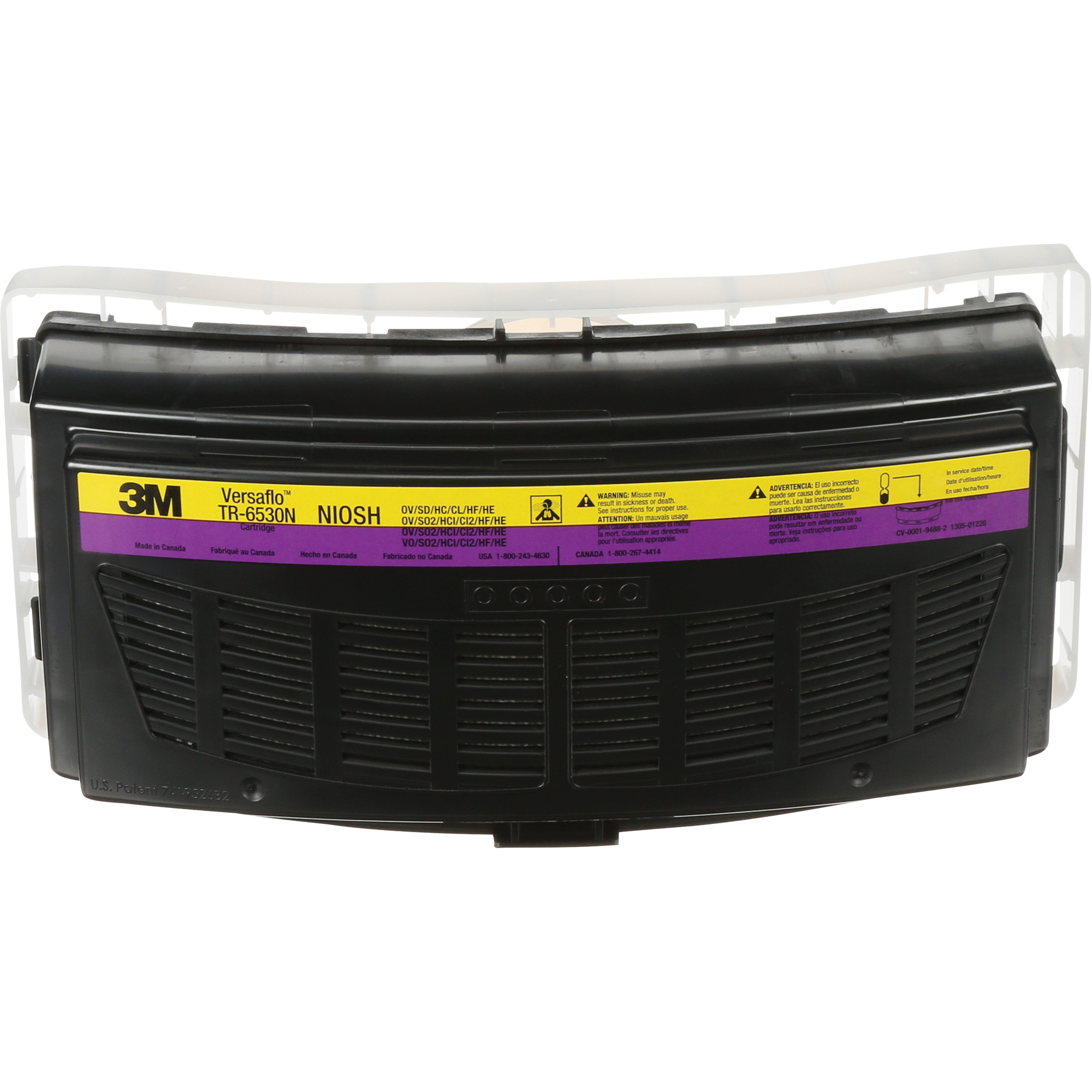 Cartouche pour appareils de protection respiratoire (APR) à épuration d'air motorisé VersafloMC, Gaz acide/Vapeur organique, Paquet de 1