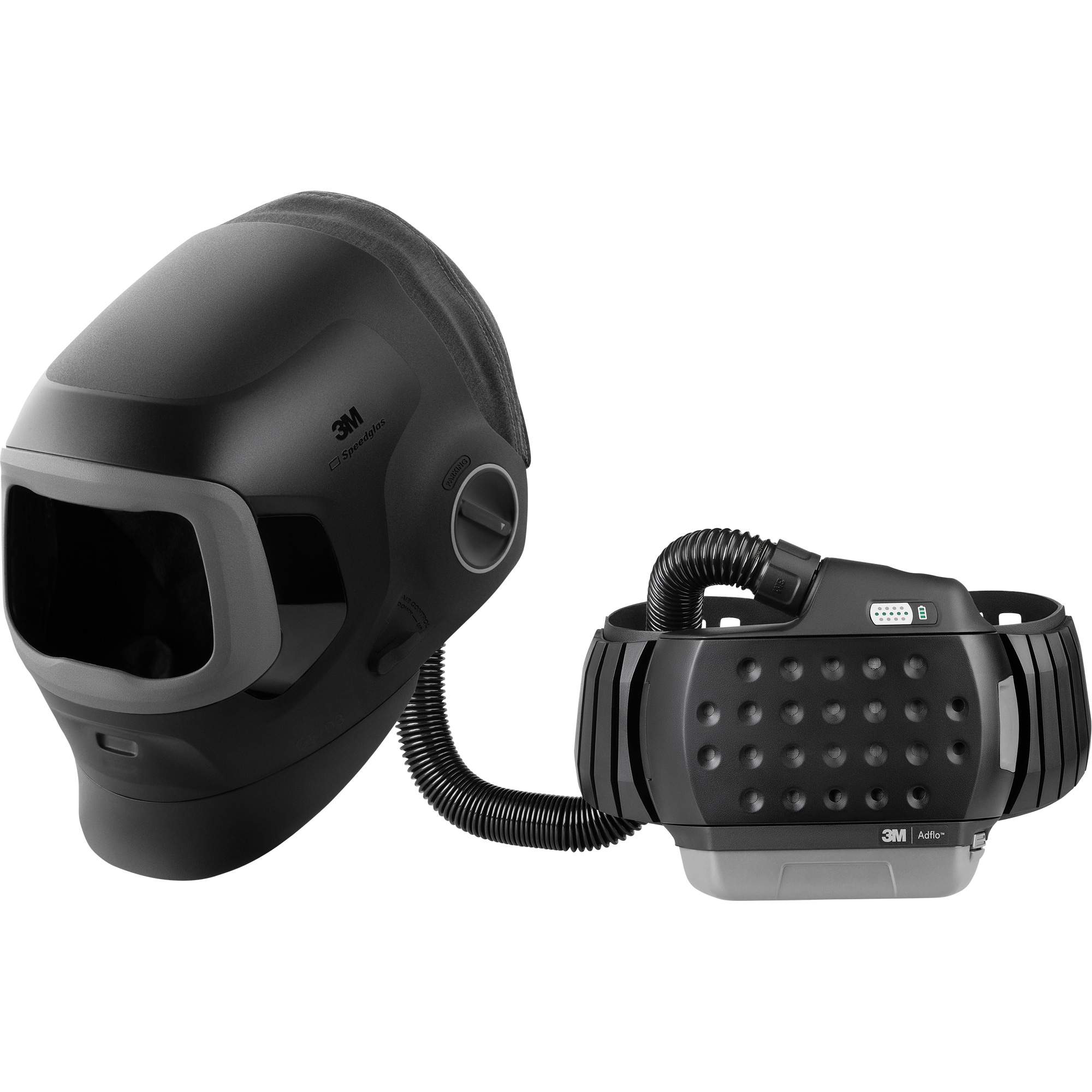 Casque de soudage SpeedglasMC G5-03 Pro-Air avec système de respirateur d'épuration d'air propulsé AdfloMC — SANS filtre autoassombrissant, Masque de soudage, Pile Lithium-ion