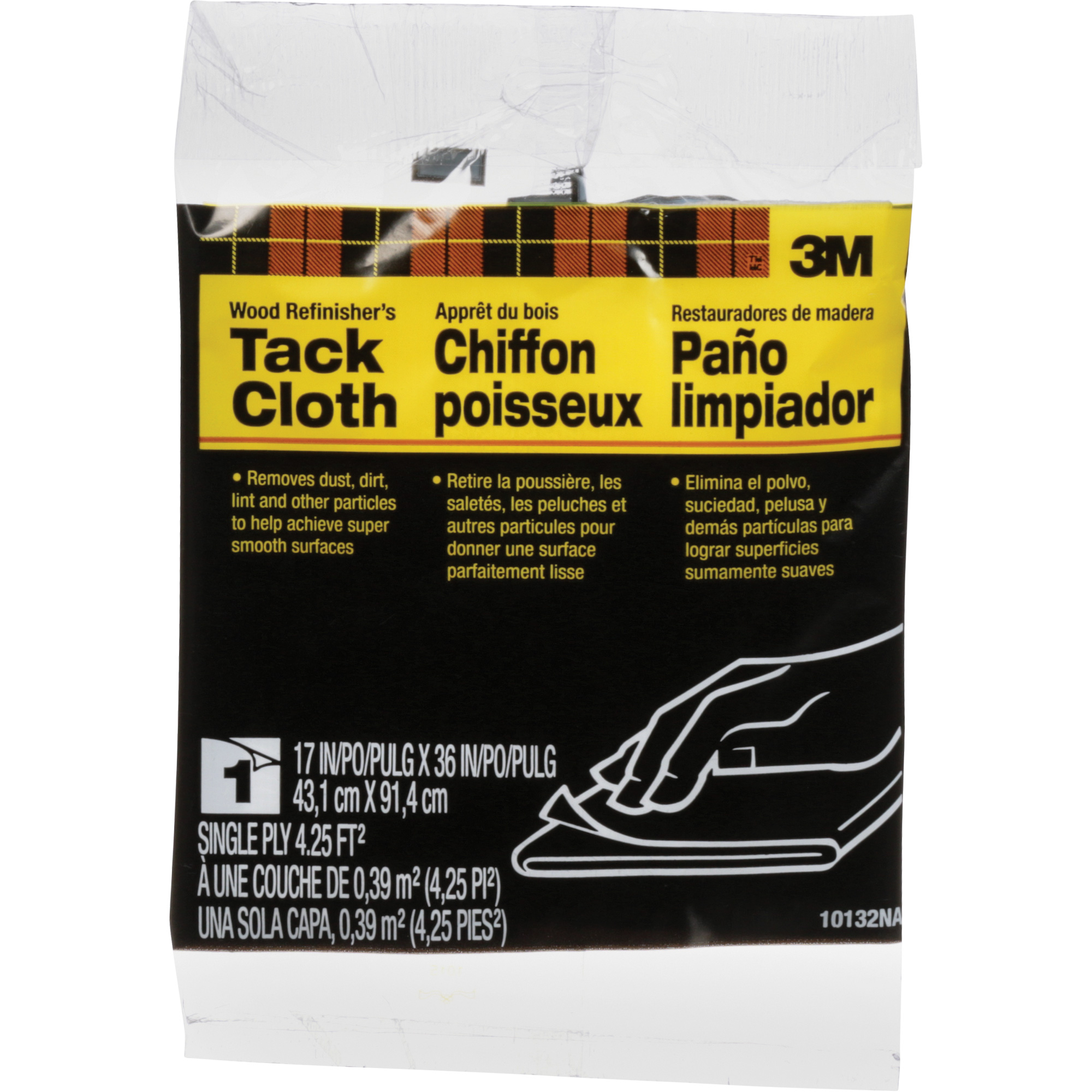Chiffon collant pour spécialiste en refinissage du bois