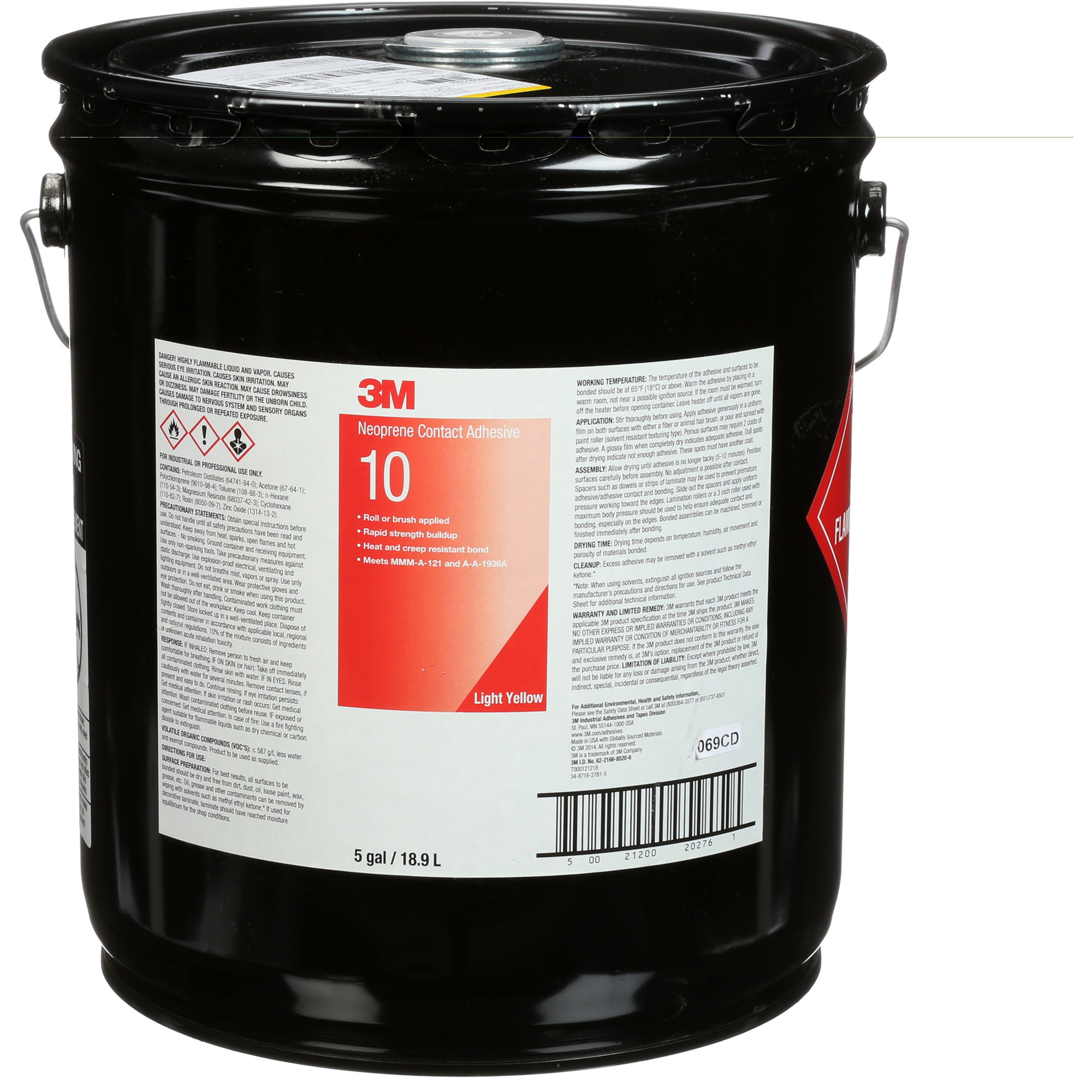 Colle contact Ten BondMC, Seau, 5 gal., Jaune