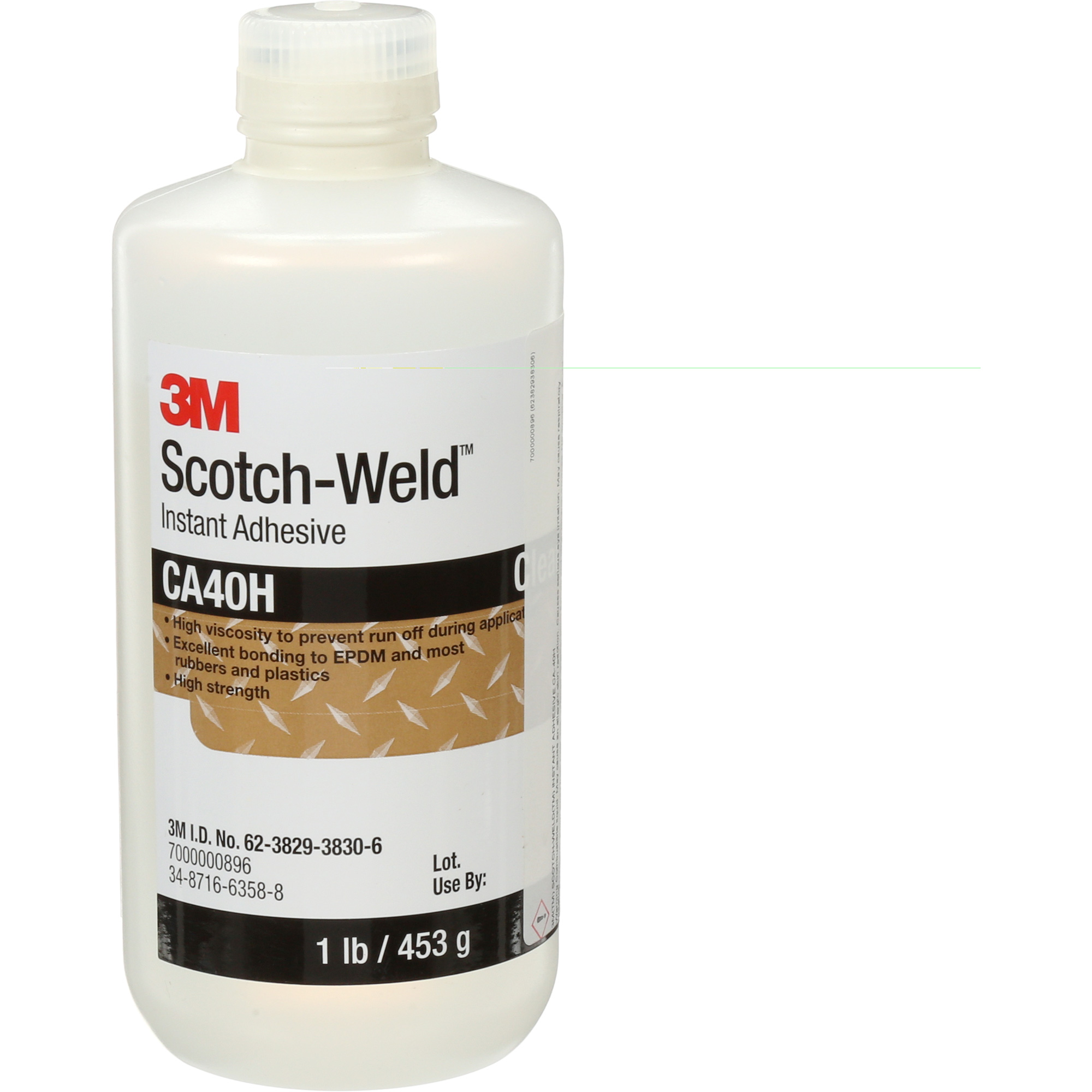 Colle instantanée Scotch-WeldMC, Transparent, Bouteille, 1 lb