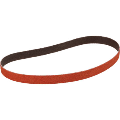 Courroie flexible et durable Scotch-BriteMC, 1/2" la x 18" lo, Oxyde d'aluminium, Grain Corsé