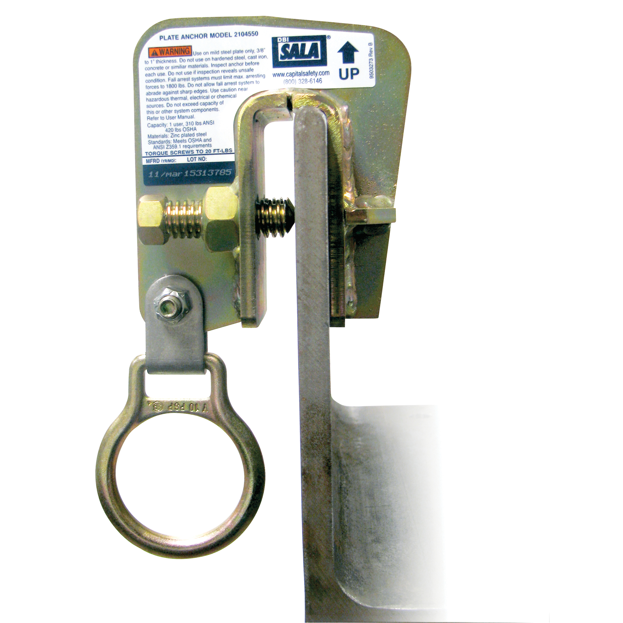 Ancrage pour plaque en acier DBI-SALAMD, Boulonné, Usage Temporaire
