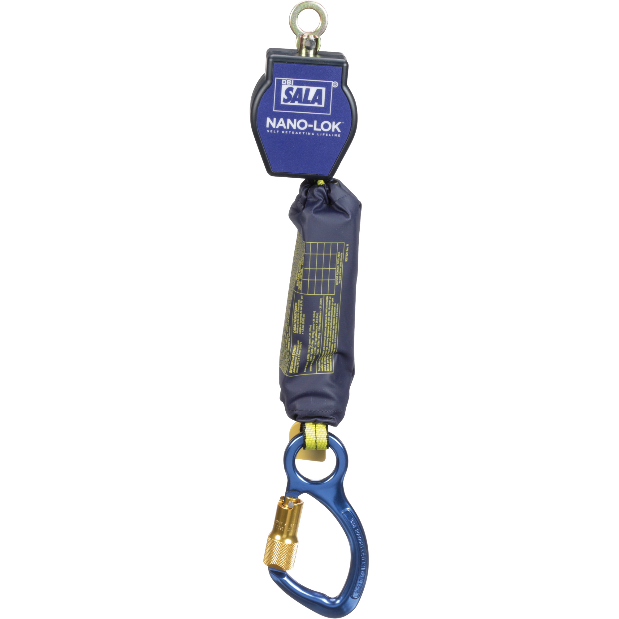 Câble de sécurité autorétractable à fixation rapide Nano-LokMC, 6', Acier inoxydable, Pivotant