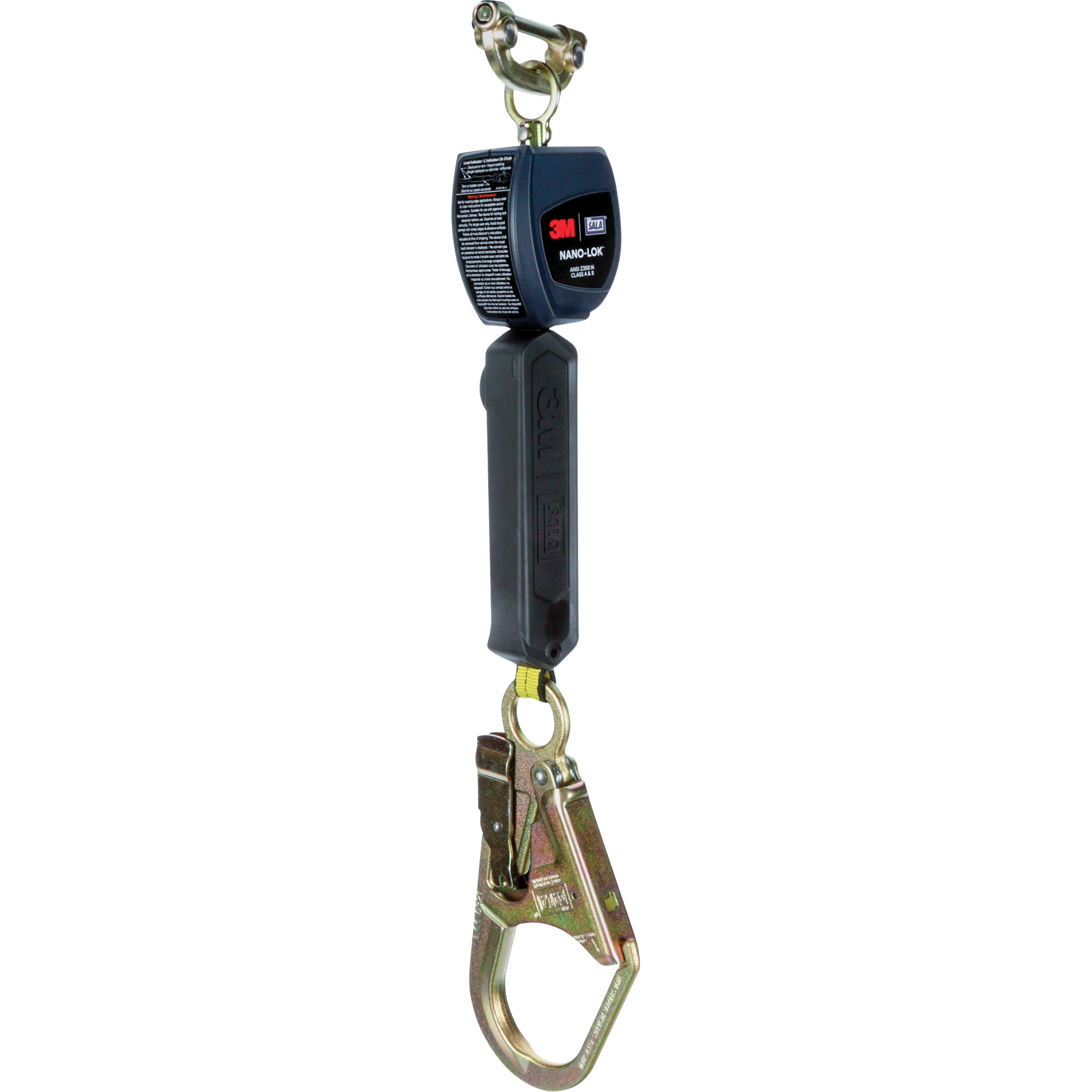 Câble de sécurité autorétractable avec crochet d'ancrage Nano-LokMC, 6', Polyester/Sangles