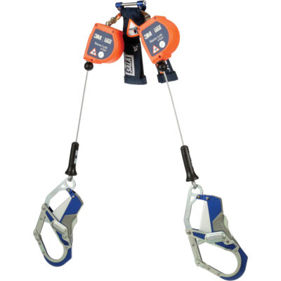 Câble de sécurité autorétractable pour rebord Nano-LokMC, 7', Acier inoxydable, Pivotant