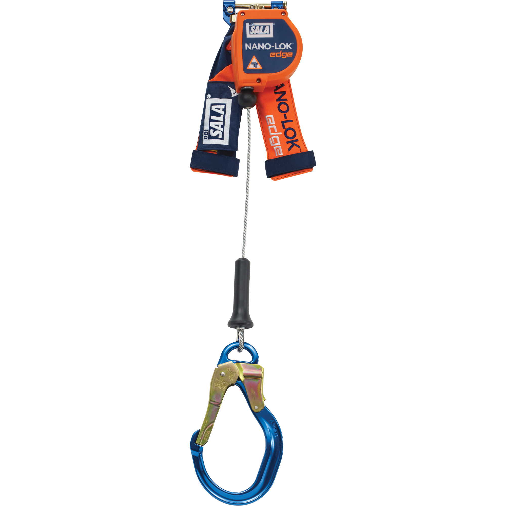 Câble de sécurité autorétractable pour rebord Nano-LokMC, 8', Acier galvanisé, Stationnaire