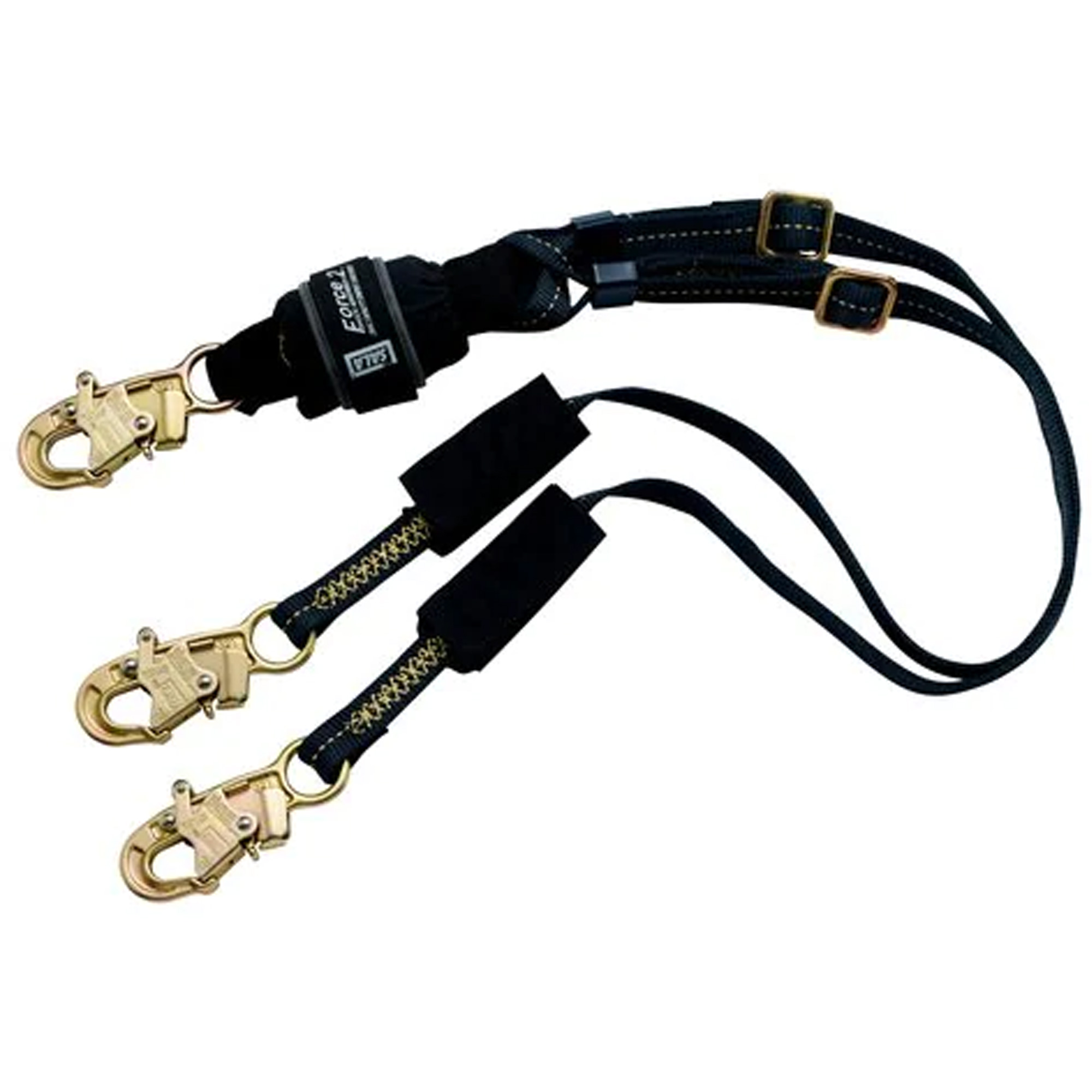 Longe antichocs ajustable Force2MC, 6', Point d'ancrage à Crochet mousqueton, Crochet mousqueton aux jambes, KevlarMD/NomexMD