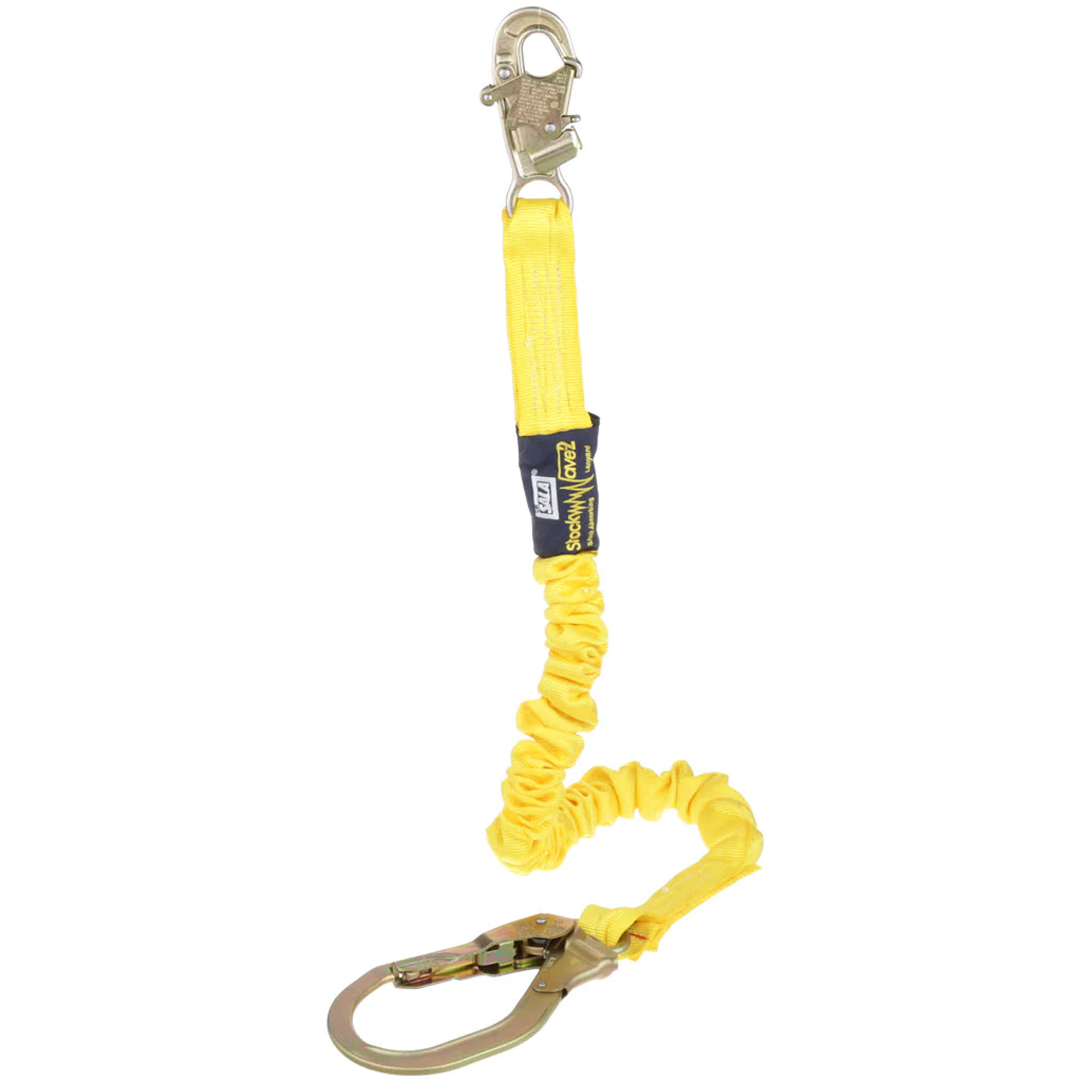 Longe d'ancrage antichoc ShockWaveMC 2, 6', Point d'ancrage à Crochet mousqueton, Crochet mousqueton aux jambes, Polyester
