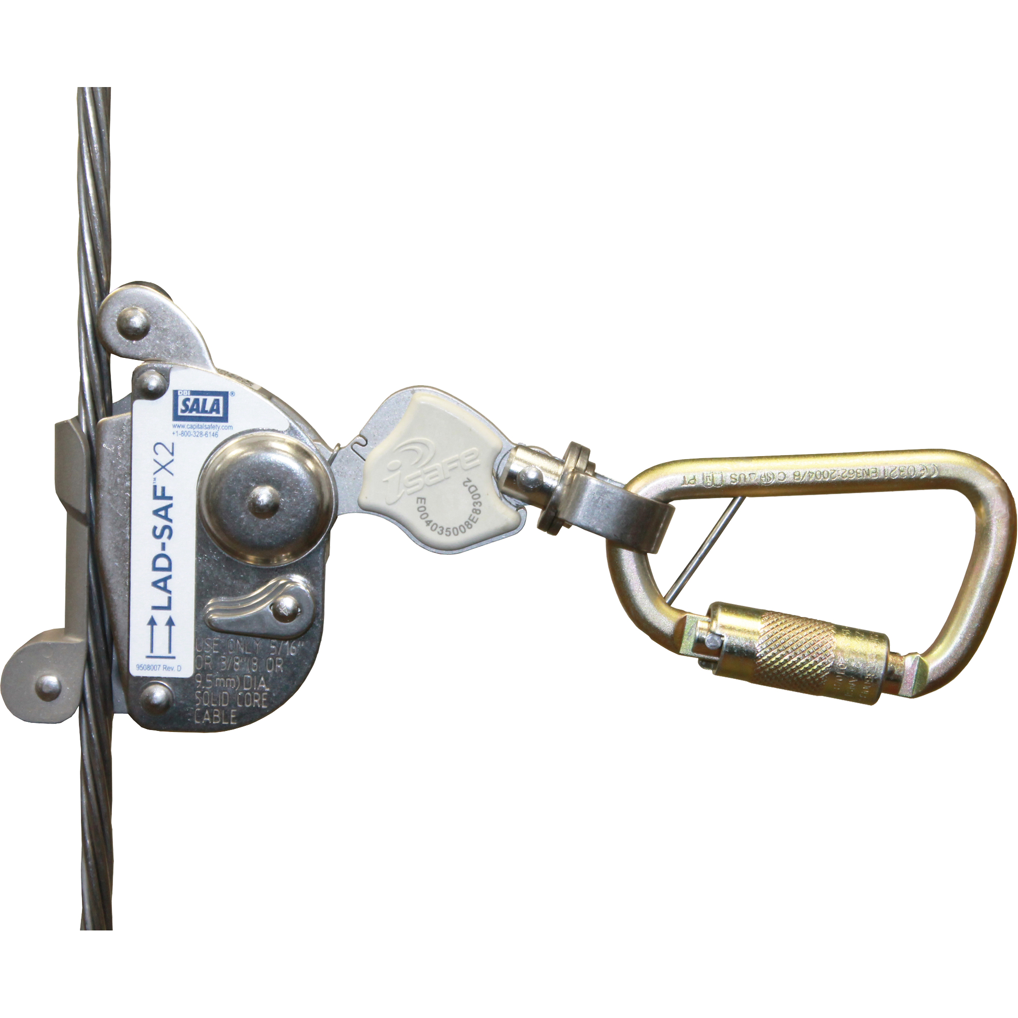 Manchon amovible pour câble Lad-SafMC X2, Dia de la corde 5/8"/3/8"