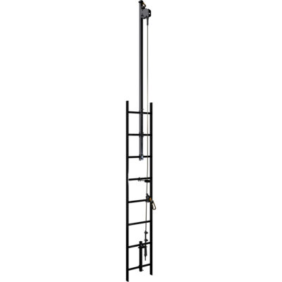 Support de rallonge de remontée pour système de cordage de sécurité vertical Lad-SafMC, Acier galvanisé