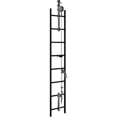 Système de sécurité vertical à câble 30' Lad-SafMC, Acier galvanisé
