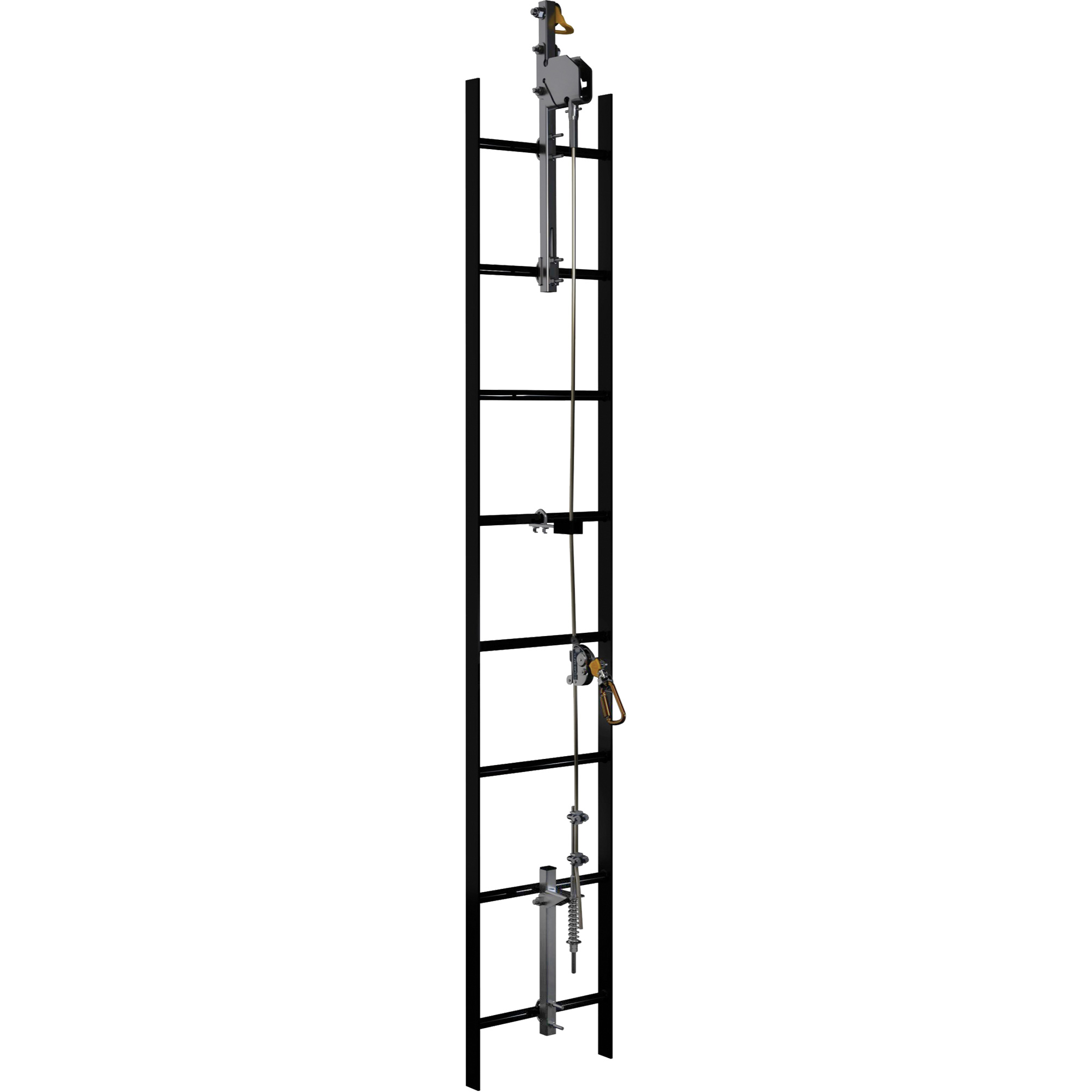 Système de sécurité vertical à câble 30' Lad-SafMC, Acier galvanisé