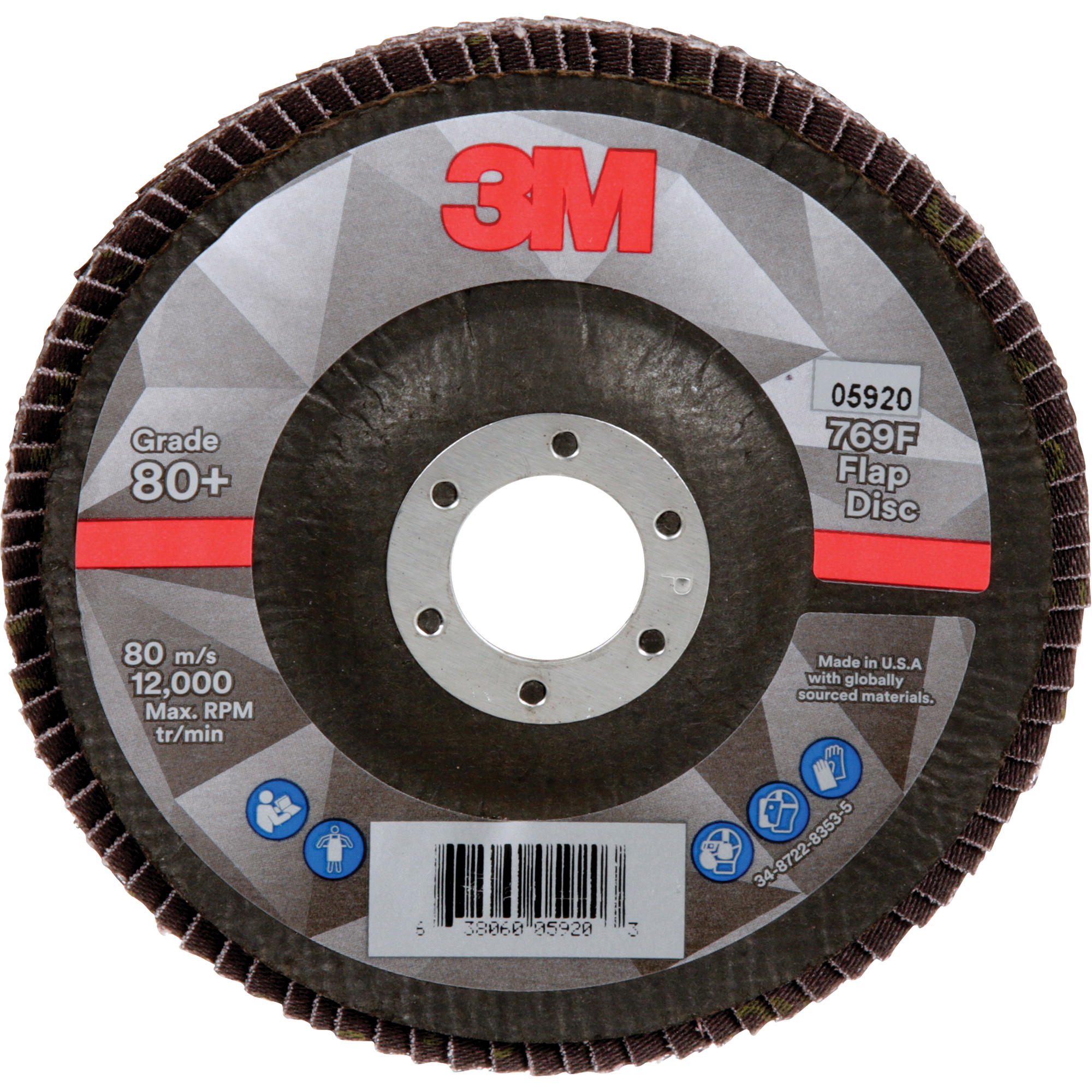 Disque à lamelles 769F, 5" x 7/8", Type 29, Grain 80+, Céramique