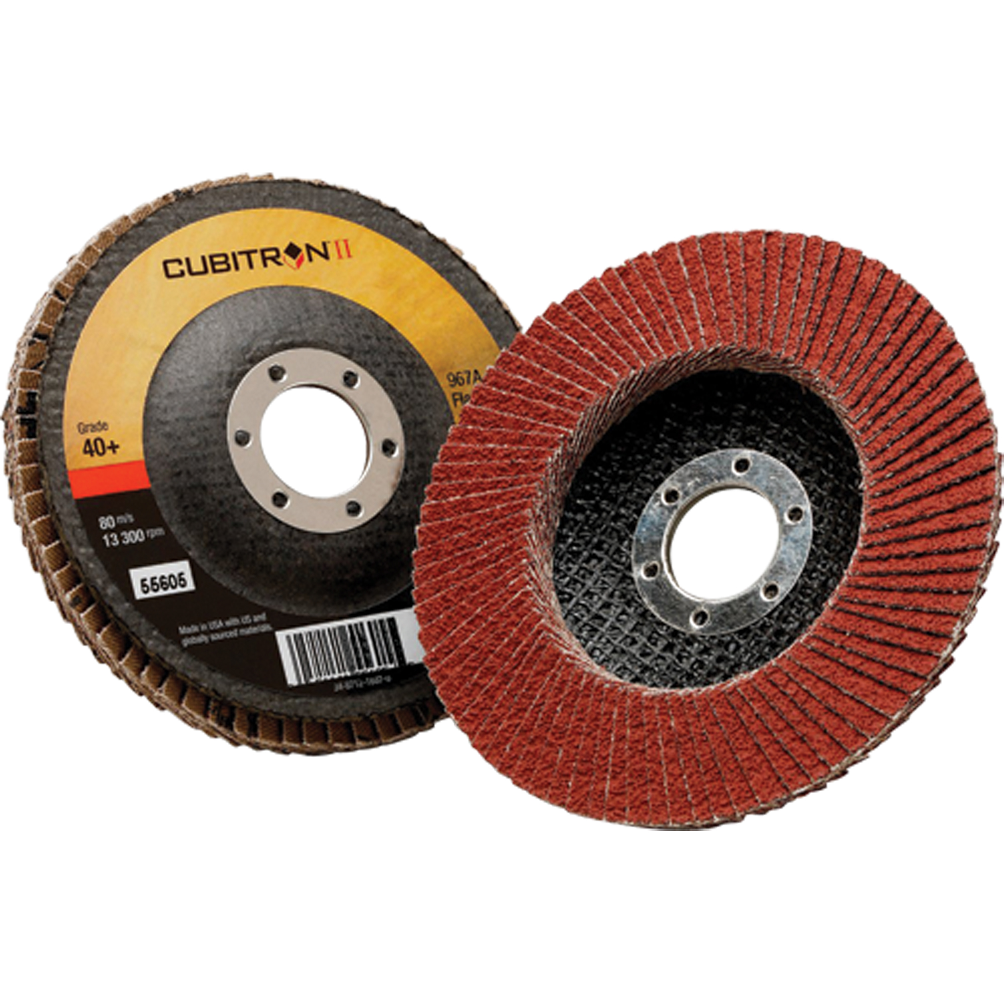 Disque à lamelles 967A T27 CubitronMC II, 4-1/2" x 7/8", Type 27, Grain 80+, Céramique