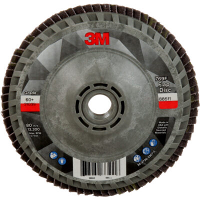 Disque à lamelles à changement rapide 769F, 4-1/2" x 5/8"-11, Type 27, Grain 60+, Céramique