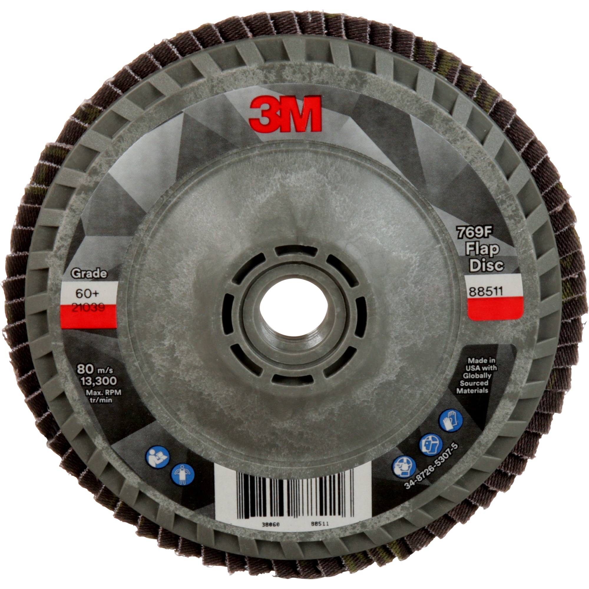 Disque à lamelles à changement rapide 769F, 4-1/2" x 5/8"-11, Type 27, Grain 60+, Céramique