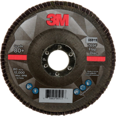 Disque à lamelles à changement rapide 769F, 5" x 7/8", Type 27, Grain 80+, Céramique